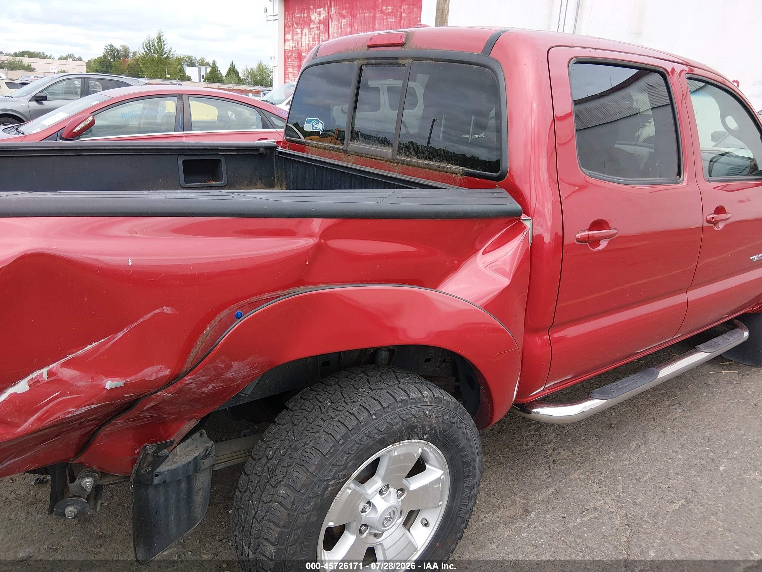 2009 Toyota Tacoma Base V6 Красный vin: 3TMLU42N19M034377