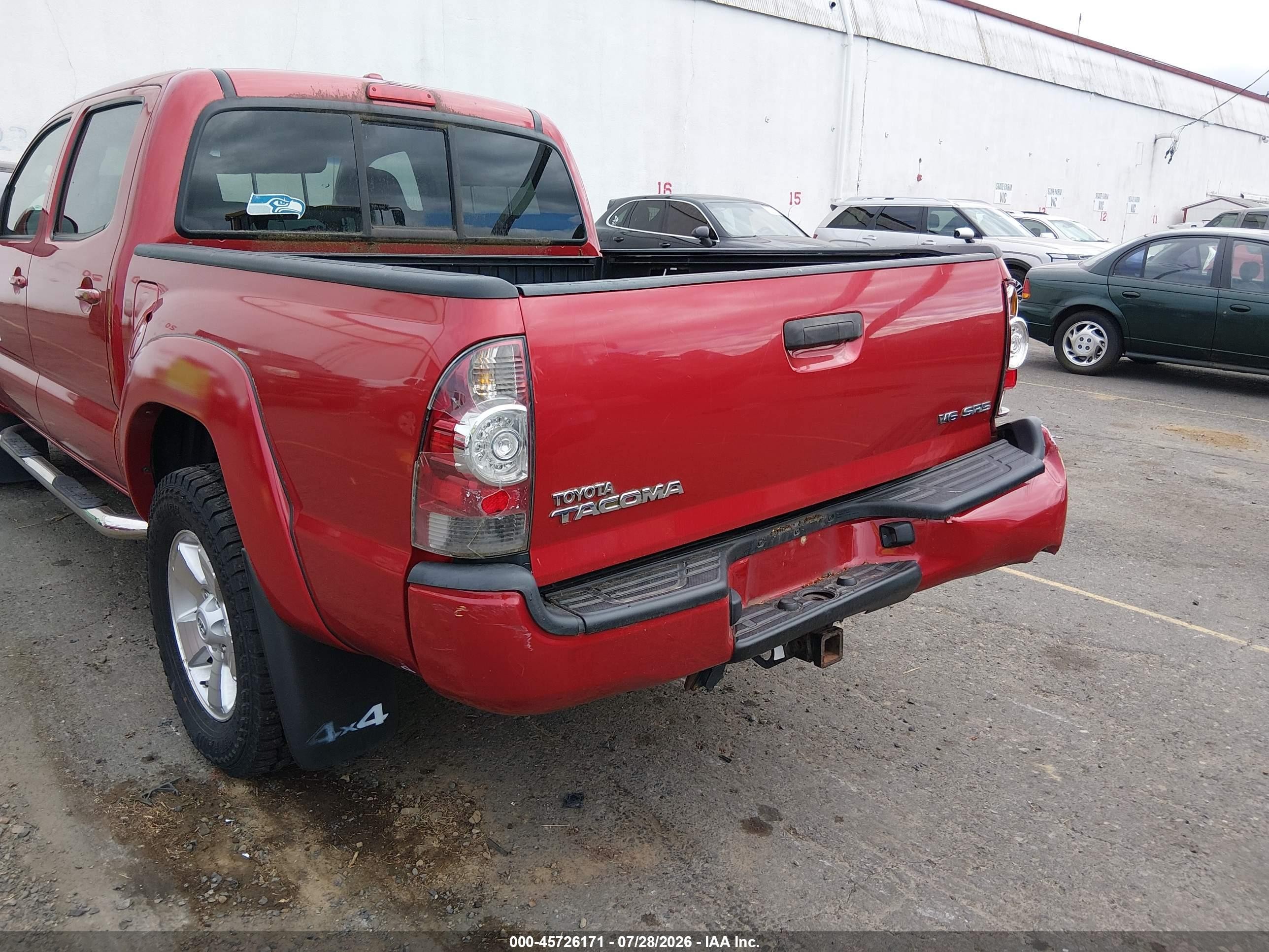 2009 Toyota Tacoma Base V6 Красный vin: 3TMLU42N19M034377
