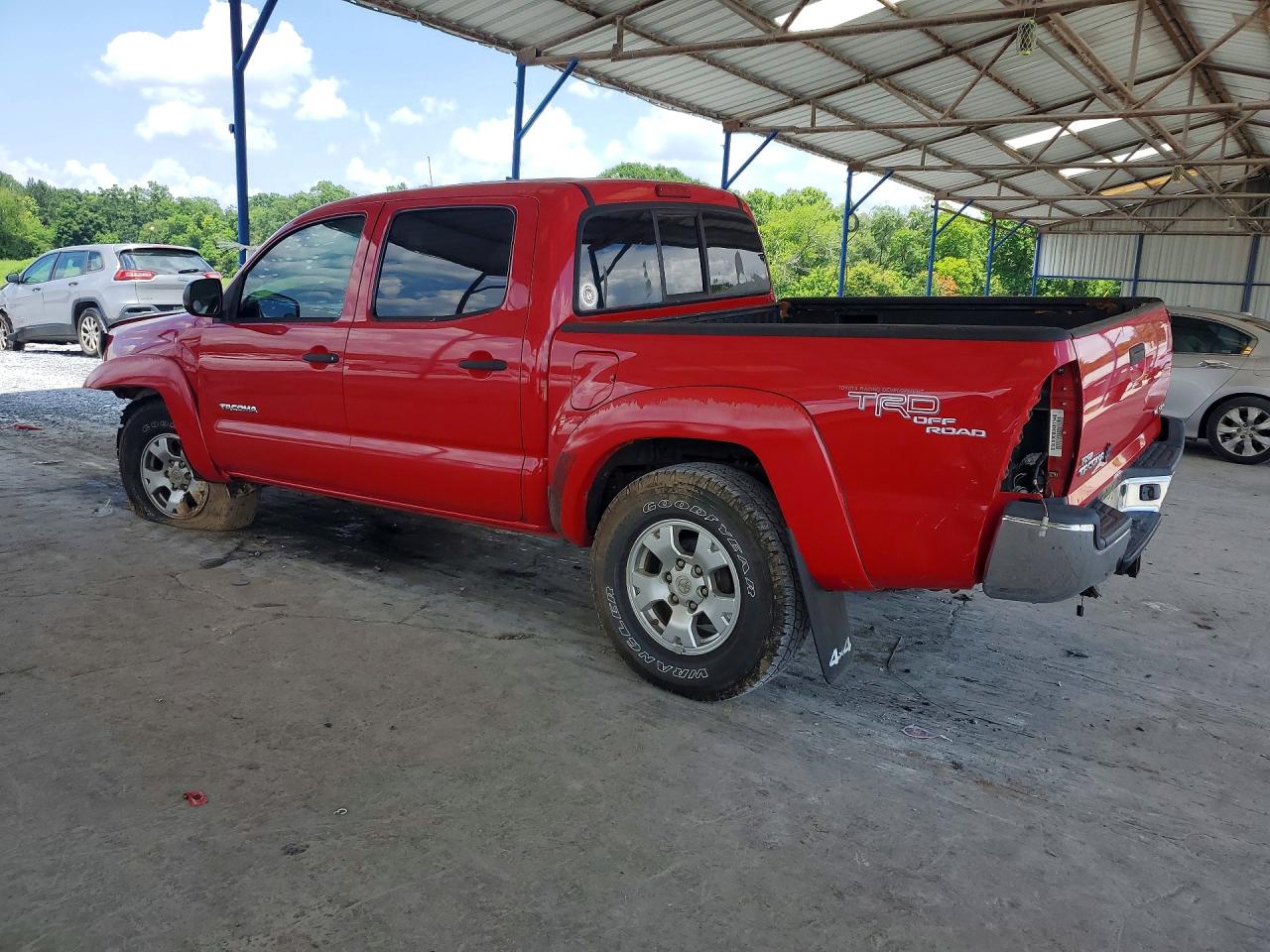 2006 Toyota Tacoma Double Cab Red vin: 3TMLU42N46M005340