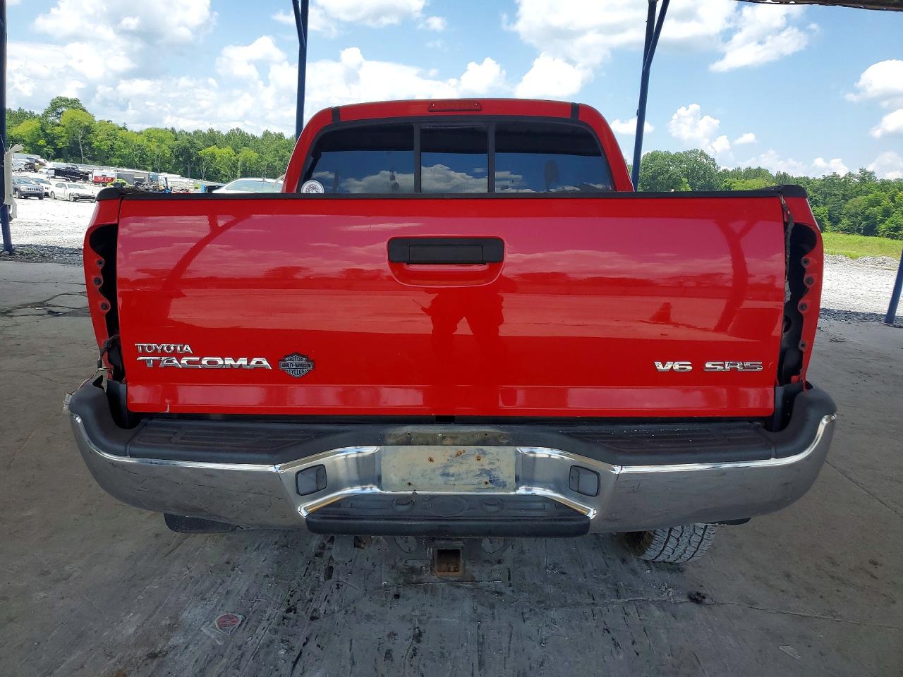 2006 Toyota Tacoma Double Cab Red vin: 3TMLU42N46M005340