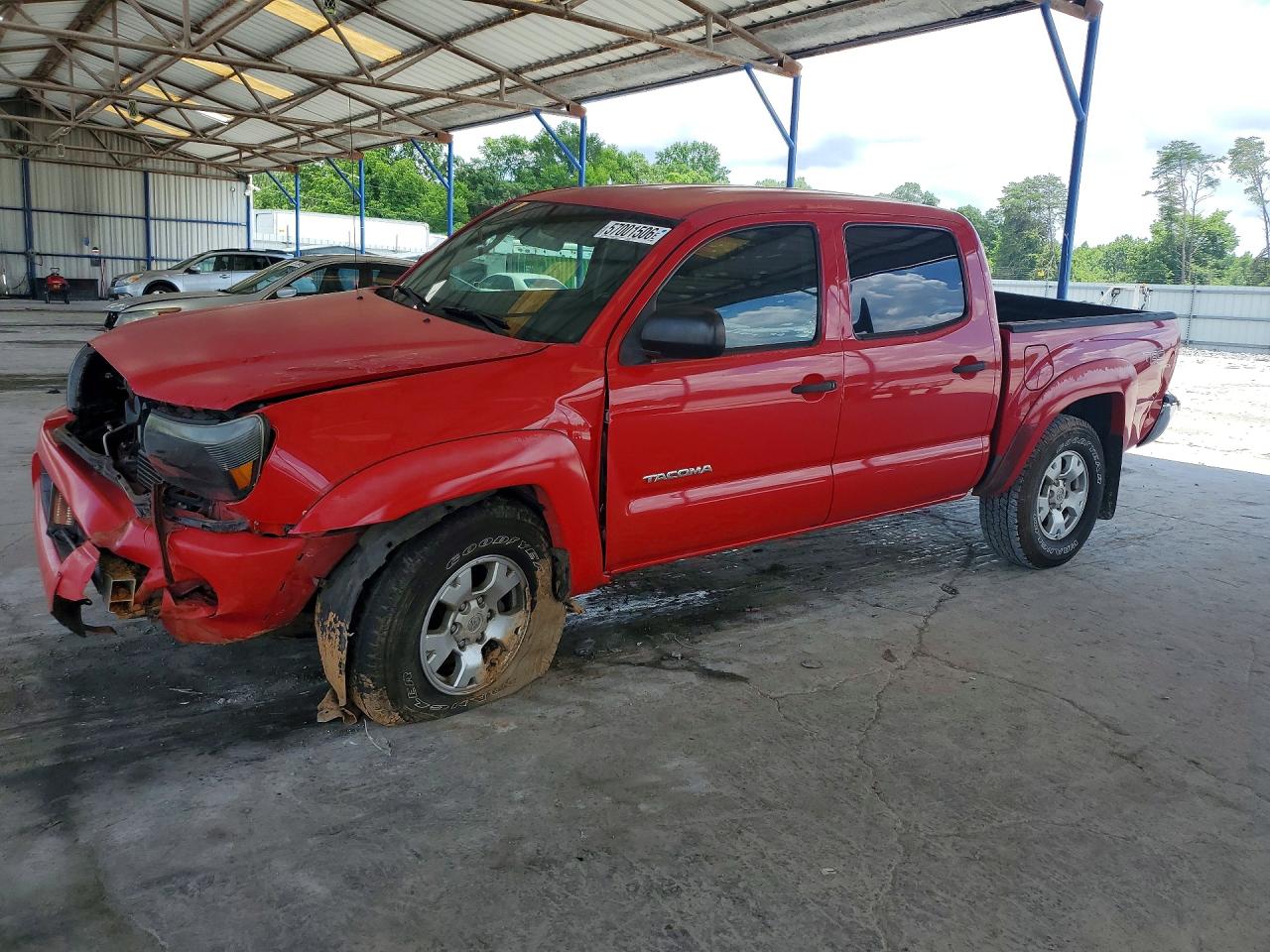2006 Toyota Tacoma Double Cab Red vin: 3TMLU42N46M005340