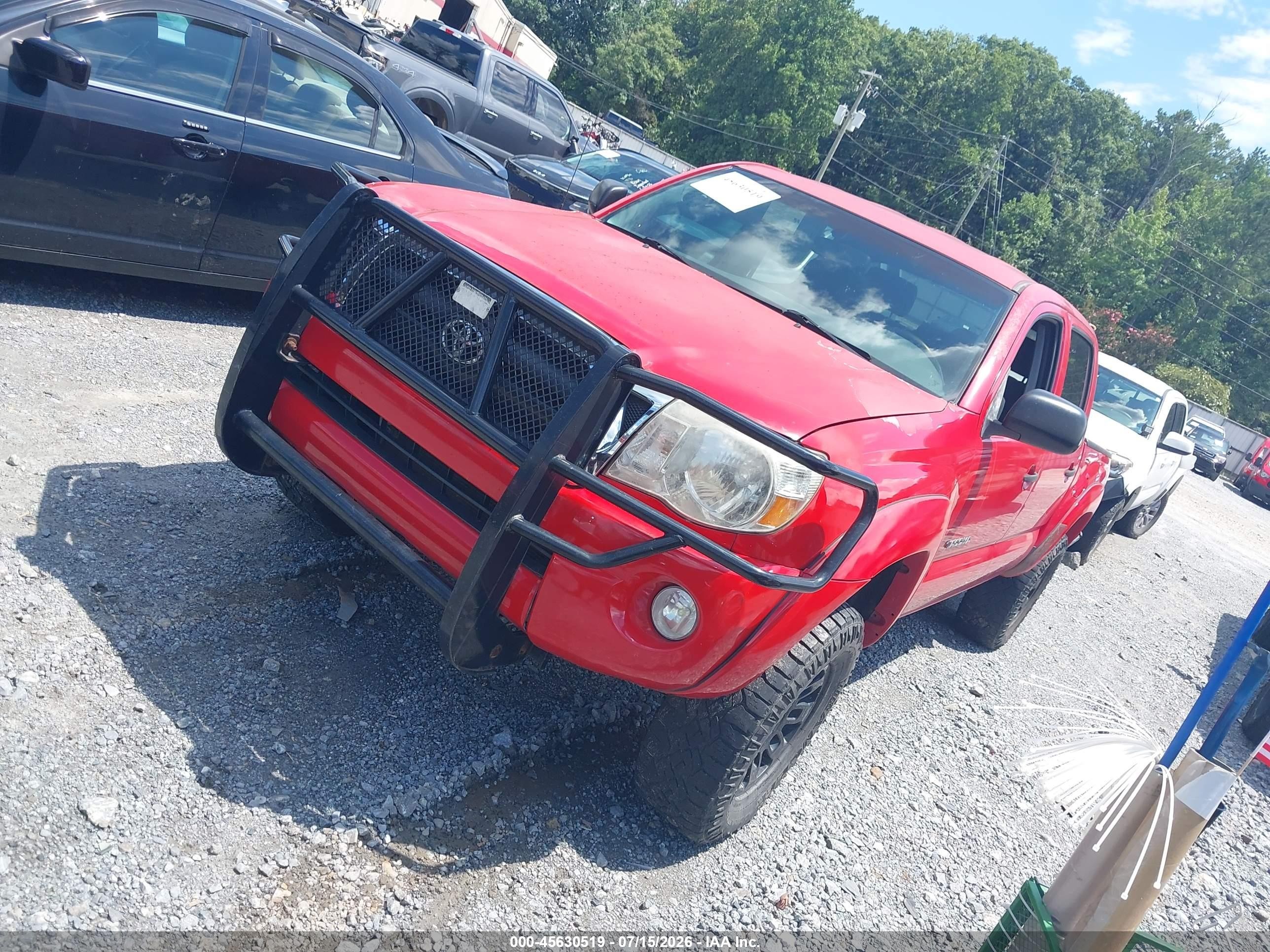 2008 Toyota Tacoma Base V6 Red vin: 3TMLU42N58M018939
