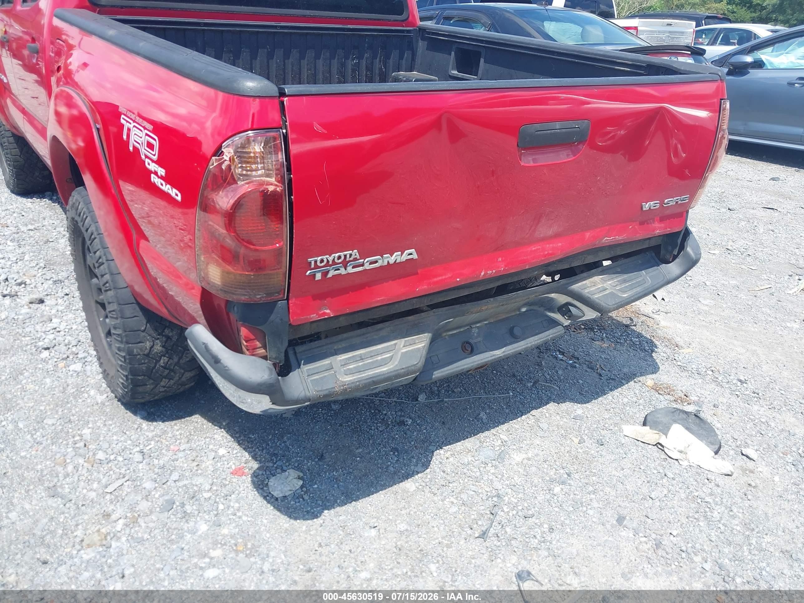 2008 Toyota Tacoma Base V6 Red vin: 3TMLU42N58M018939