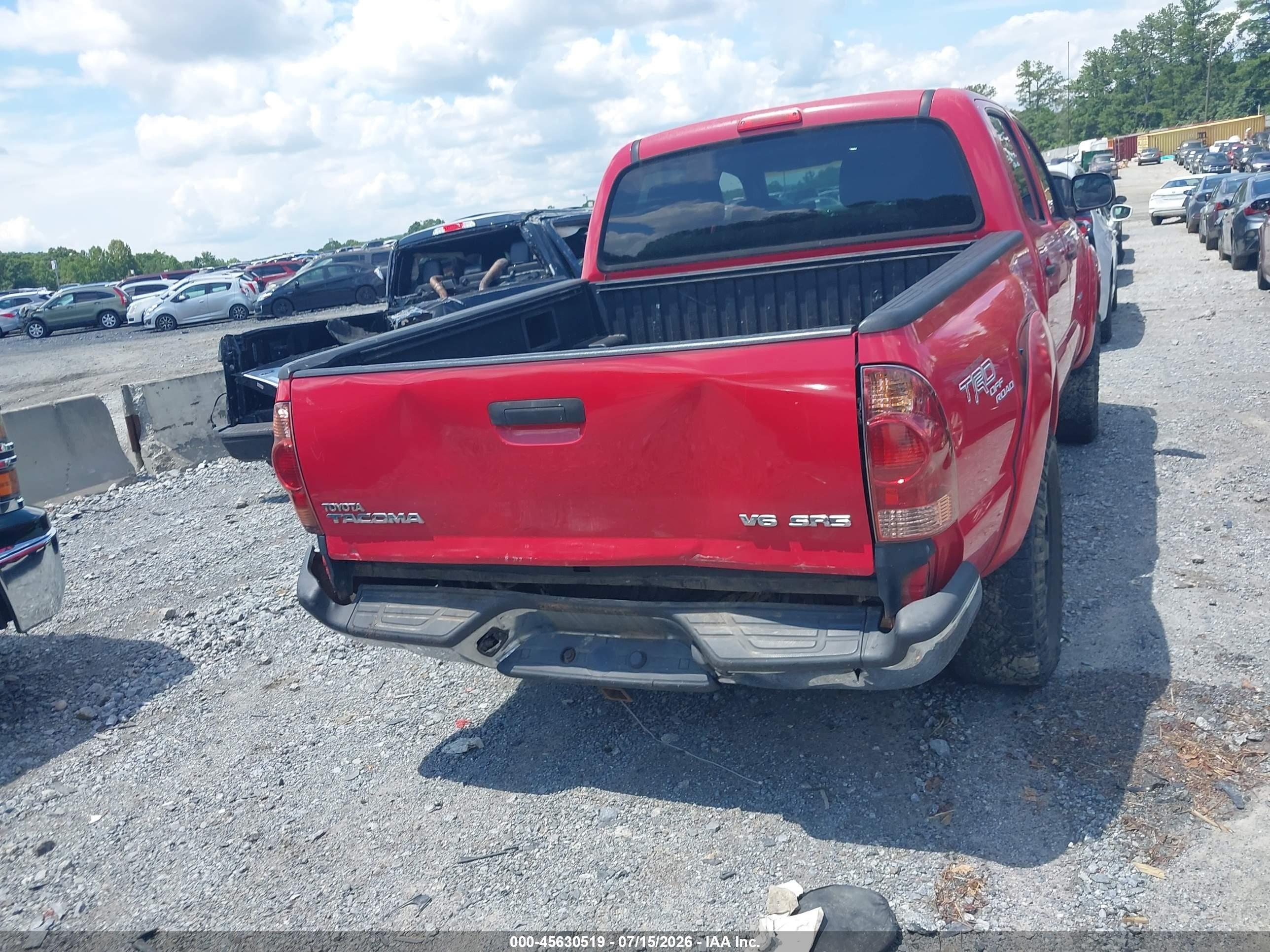 2008 Toyota Tacoma Base V6 Red vin: 3TMLU42N58M018939