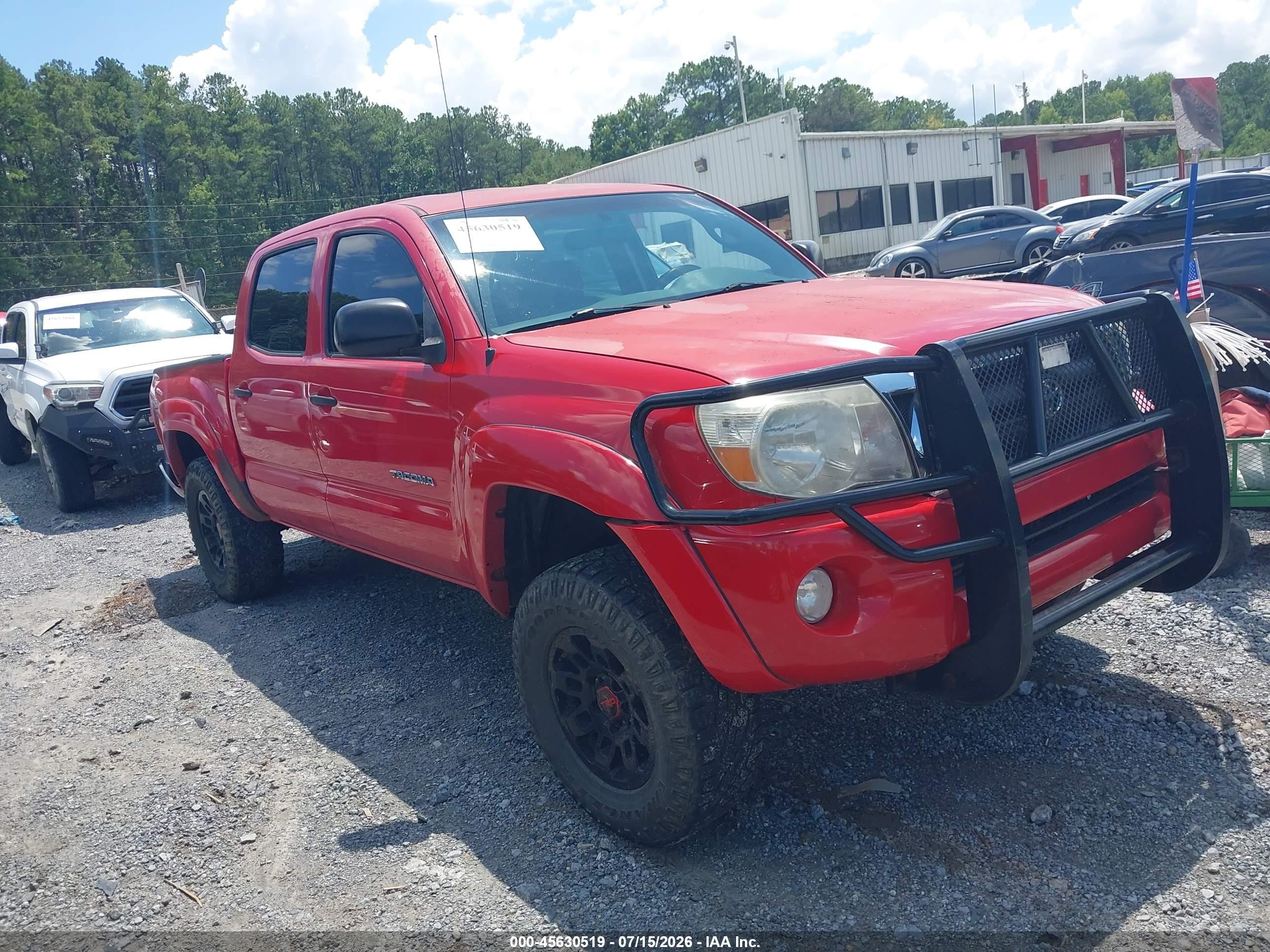 2008 Toyota Tacoma Base V6 Red vin: 3TMLU42N58M018939