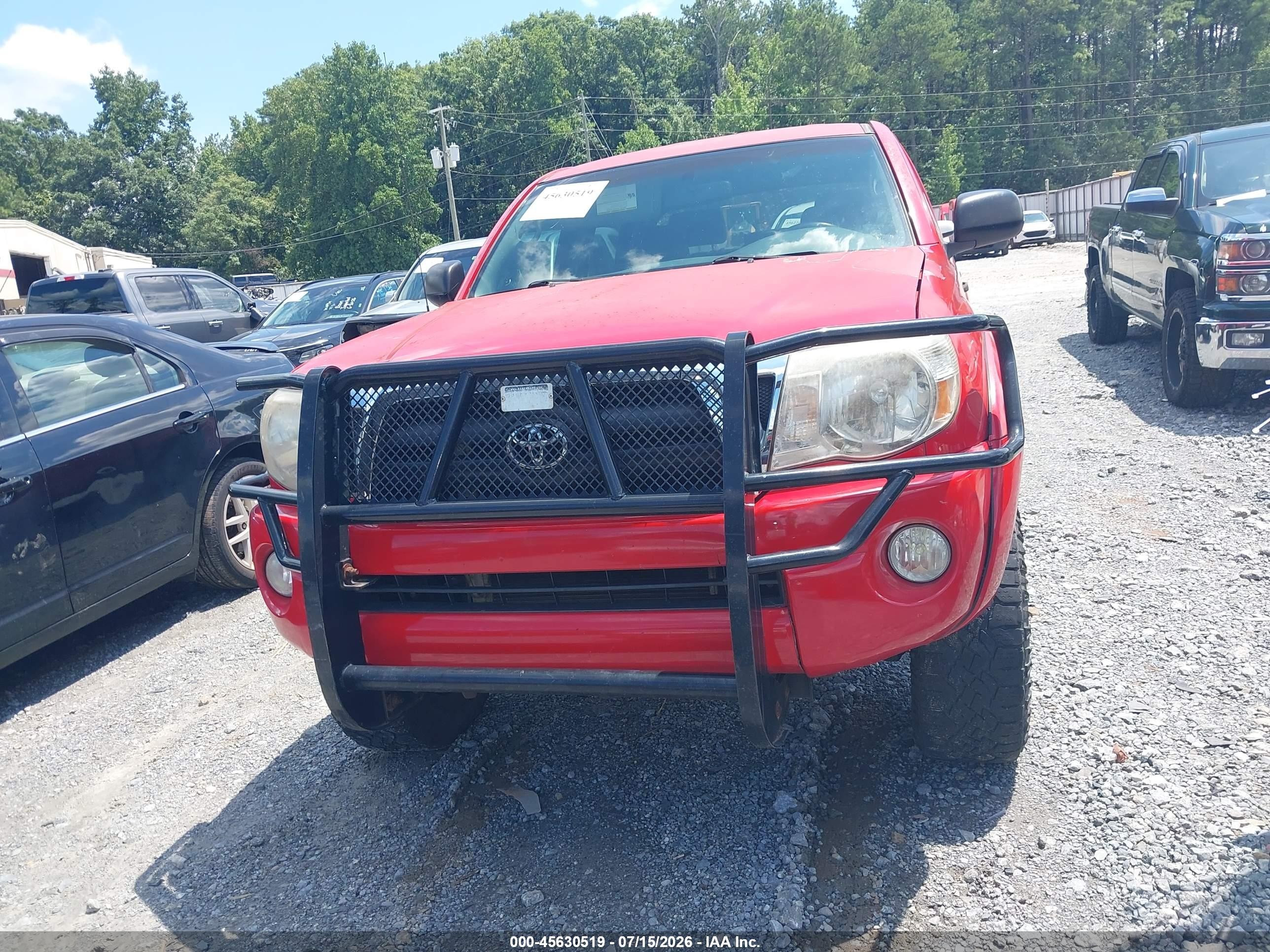 2008 Toyota Tacoma Base V6 Red vin: 3TMLU42N58M018939
