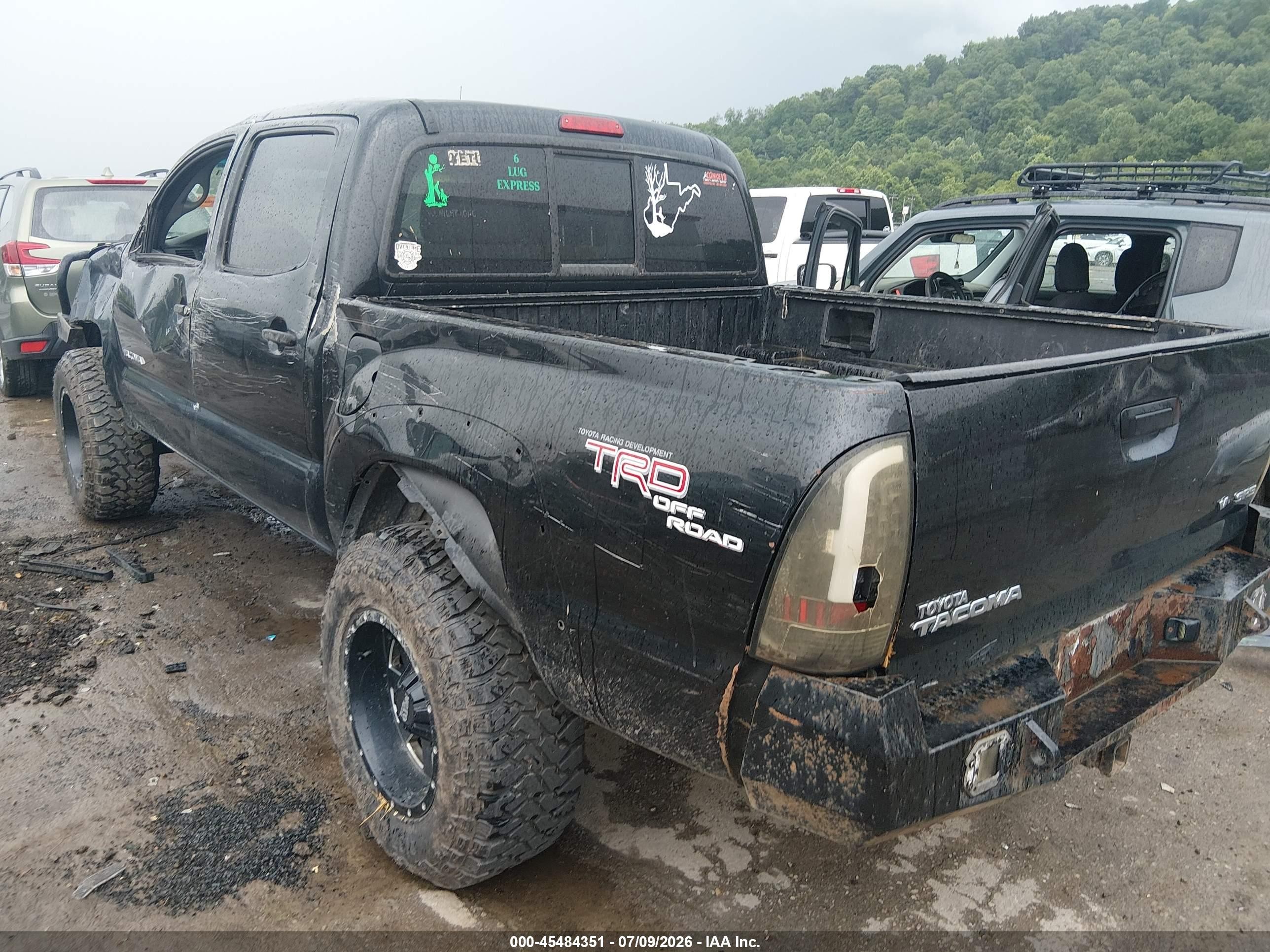 2007 Toyota Tacoma Base V6 Black vin: 3TMLU42N67M011187