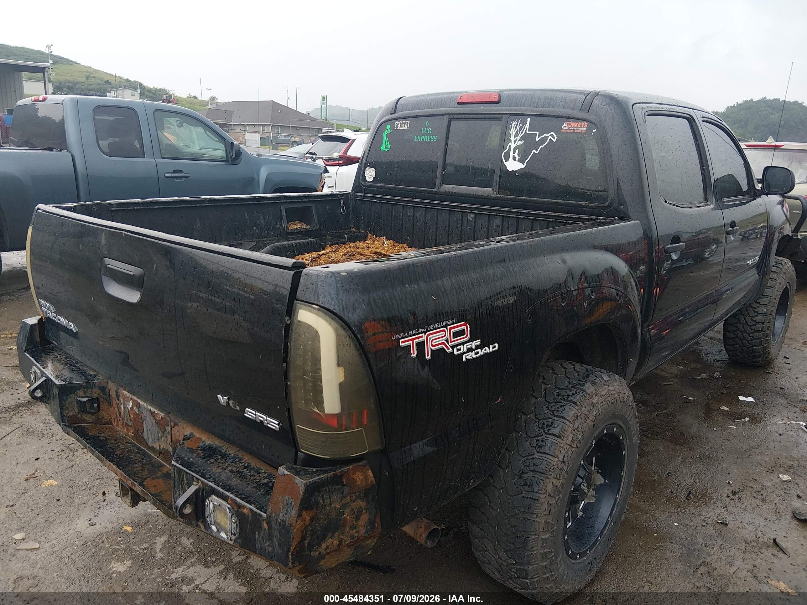 2007 Toyota Tacoma Base V6 Black vin: 3TMLU42N67M011187