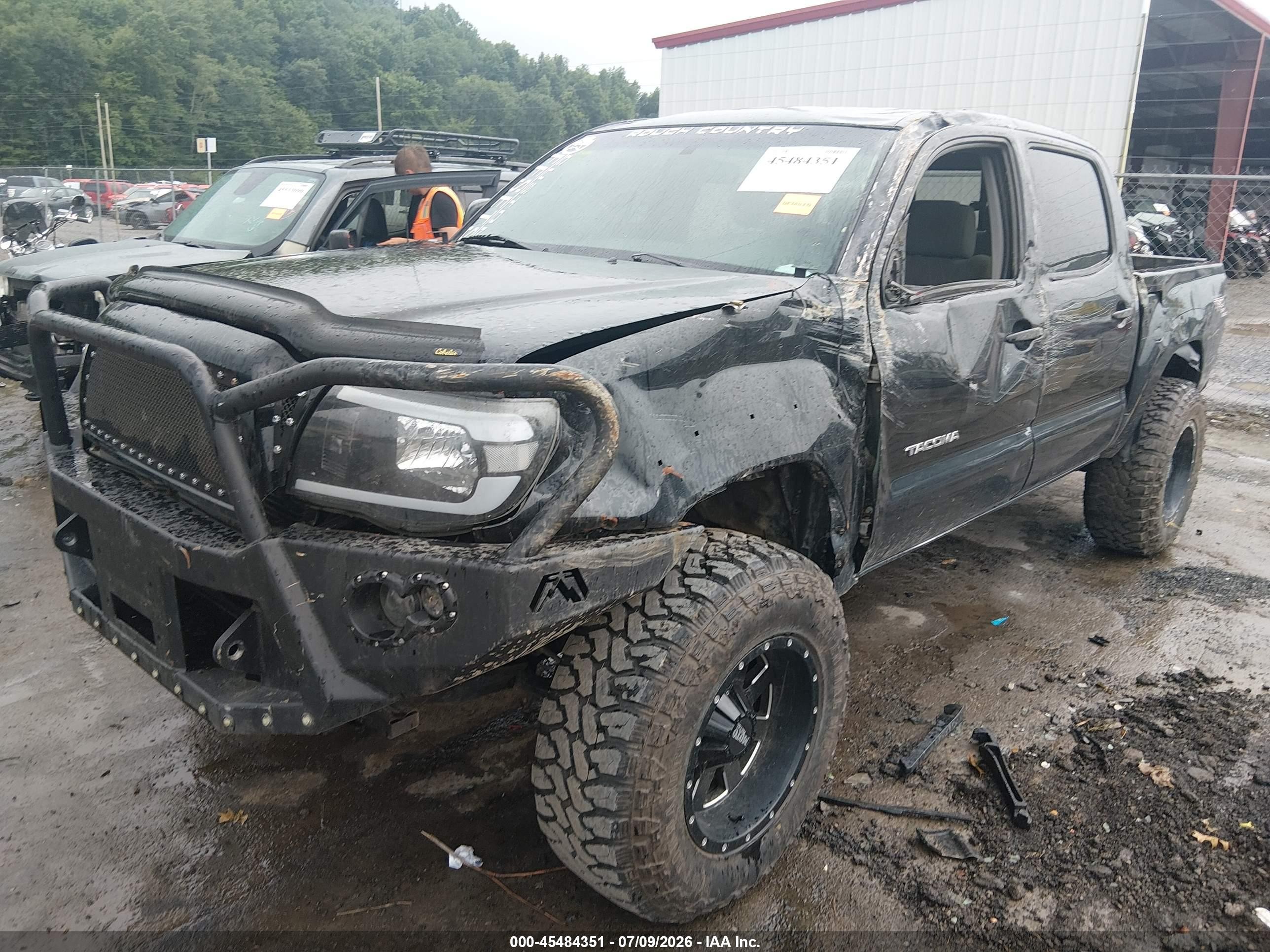 2007 Toyota Tacoma Base V6 Black vin: 3TMLU42N67M011187