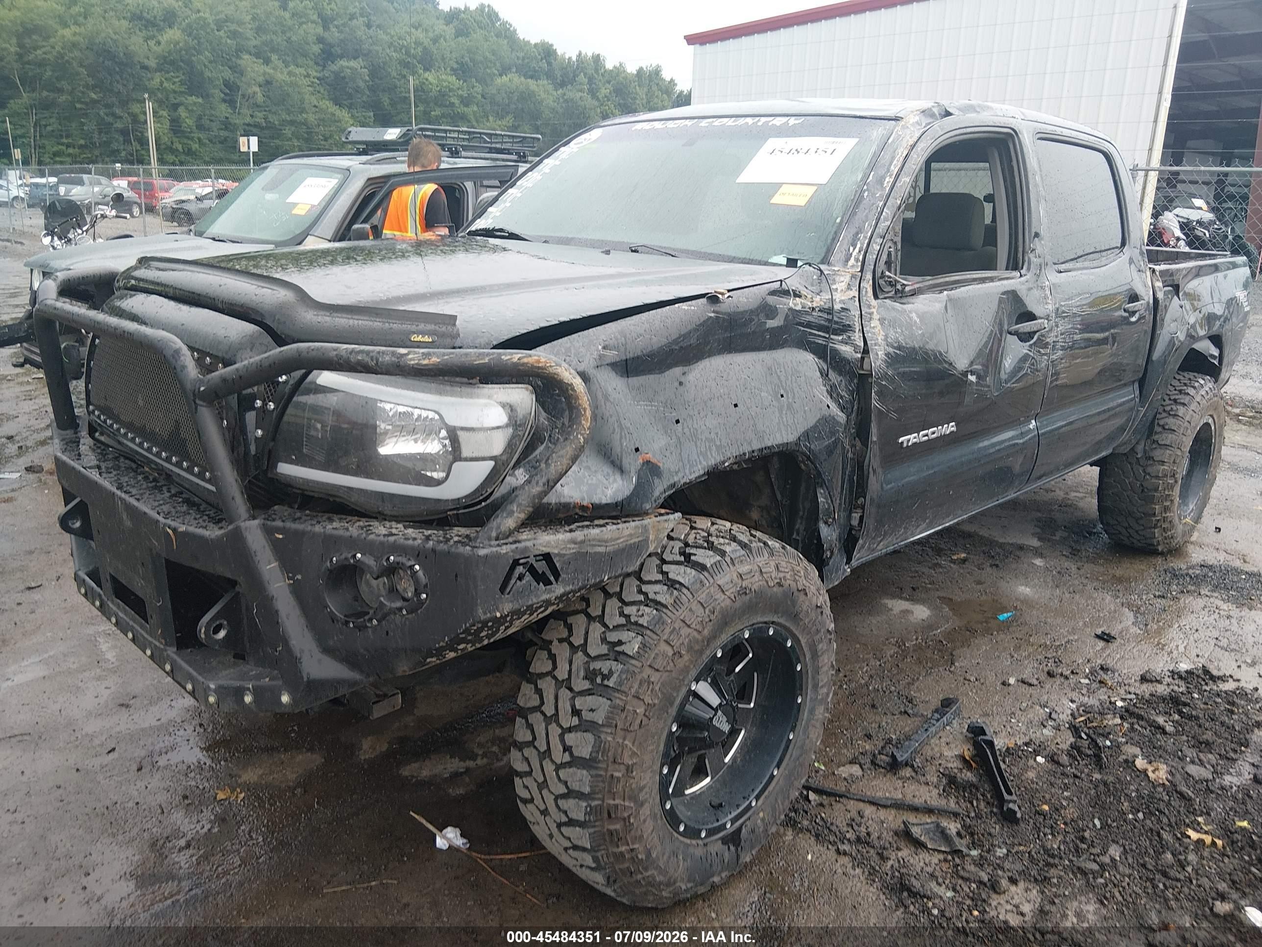2007 Toyota Tacoma Base V6 Black vin: 3TMLU42N67M011187