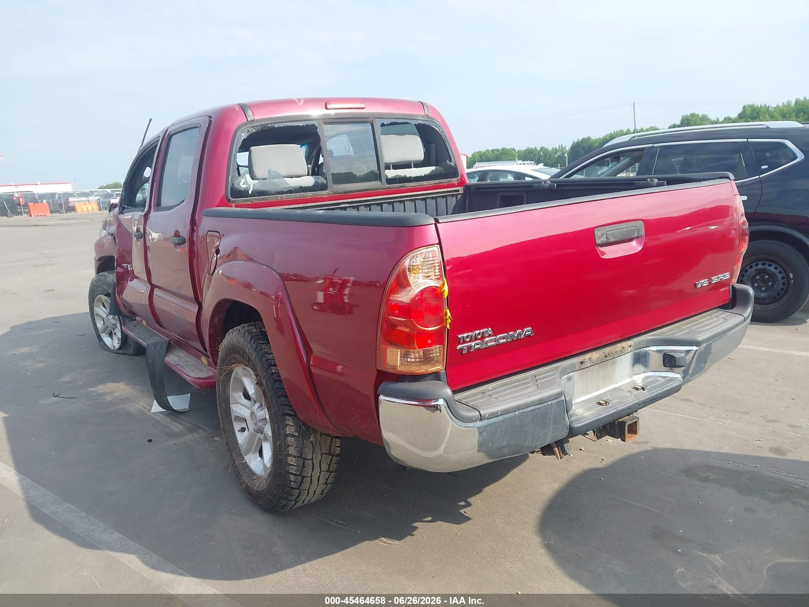 2008 Toyota Tacoma Base V6 Red vin: 3TMLU42N78M015492