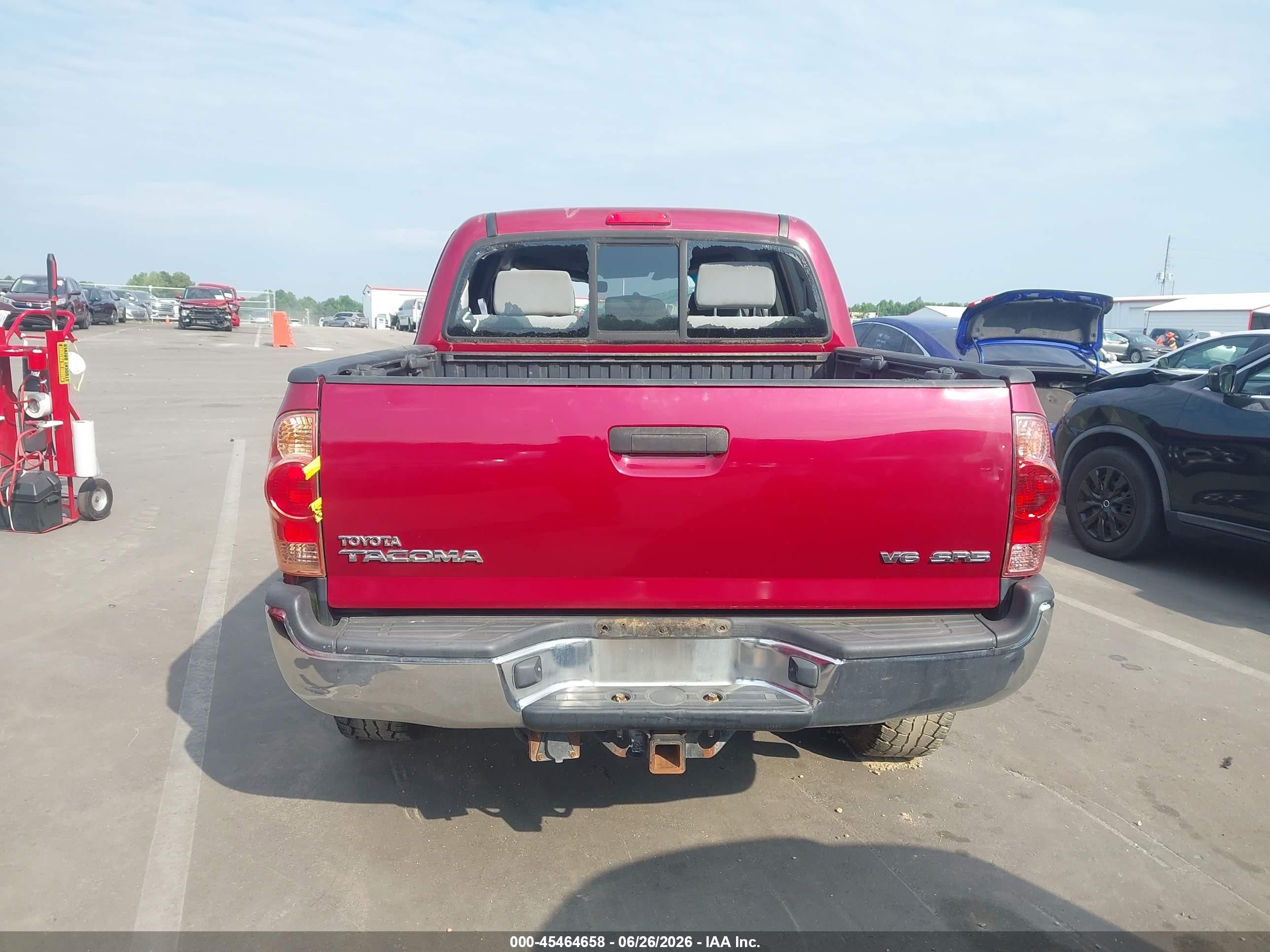 2008 Toyota Tacoma Base V6 Red vin: 3TMLU42N78M015492