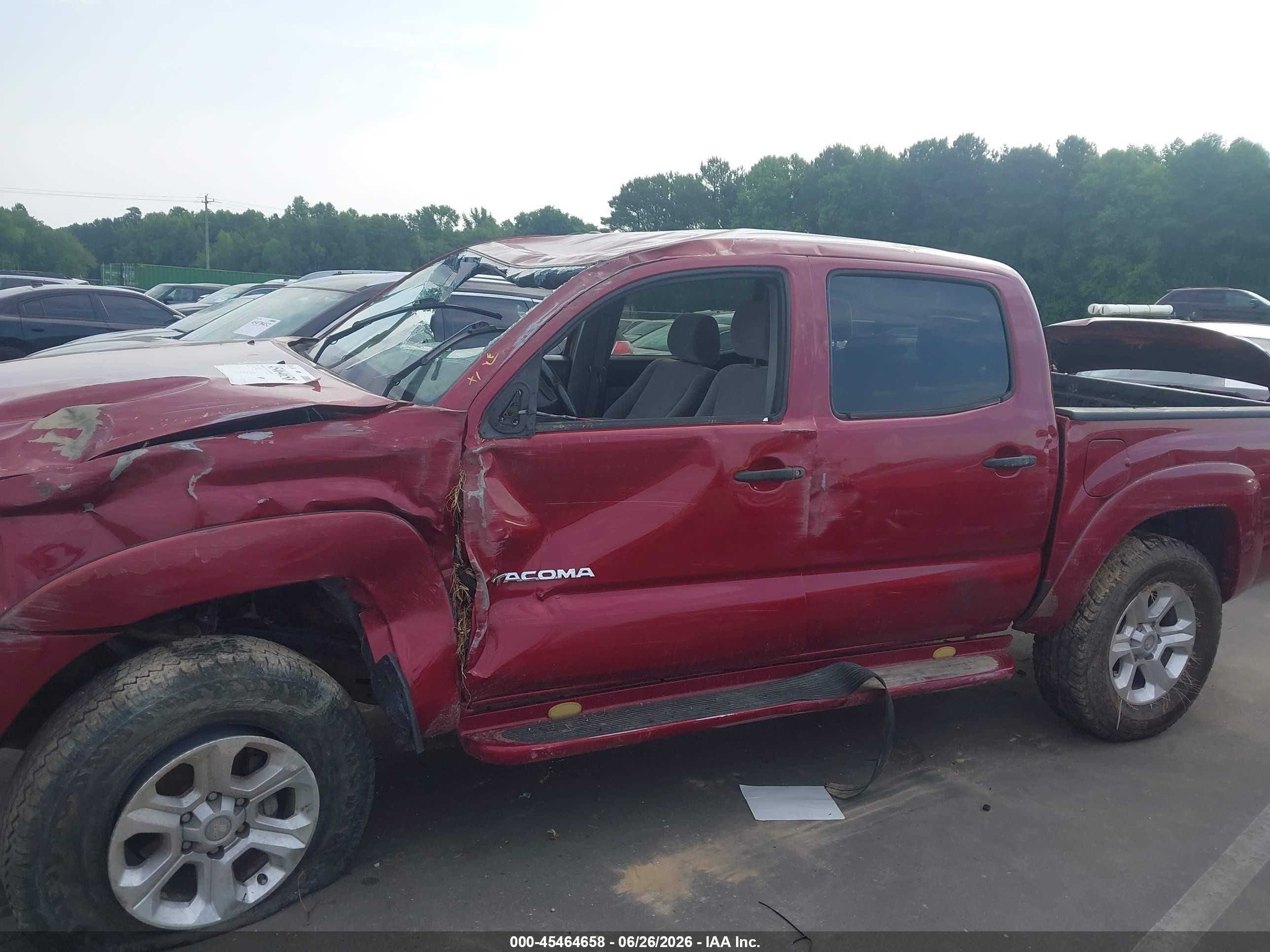 2008 Toyota Tacoma Base V6 Red vin: 3TMLU42N78M015492
