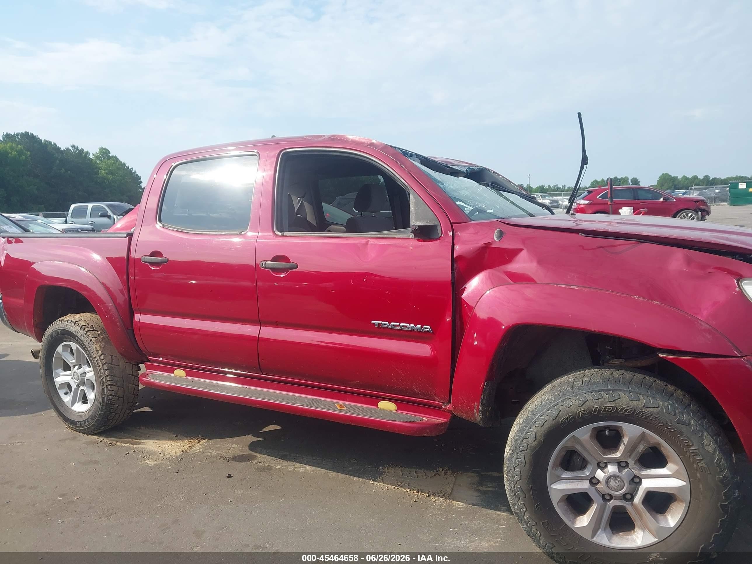 2008 Toyota Tacoma Base V6 Red vin: 3TMLU42N78M015492