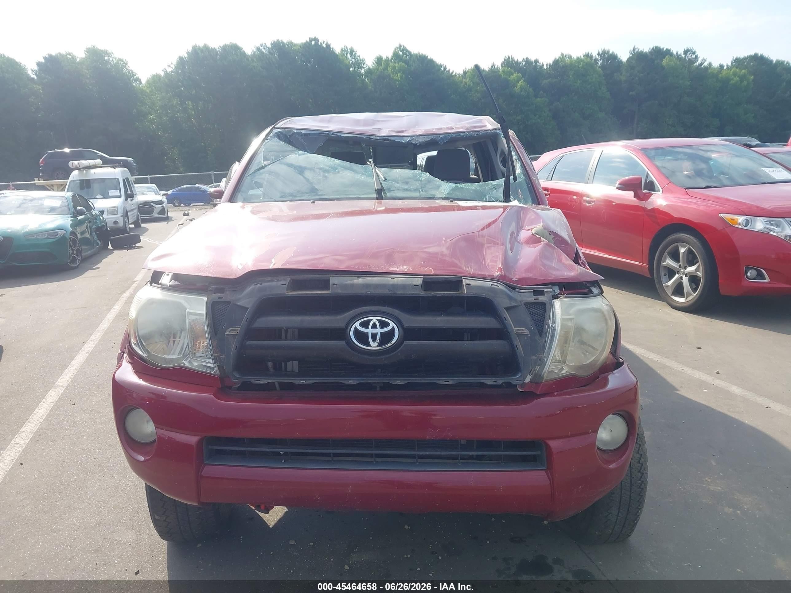 2008 Toyota Tacoma Base V6 Red vin: 3TMLU42N78M015492