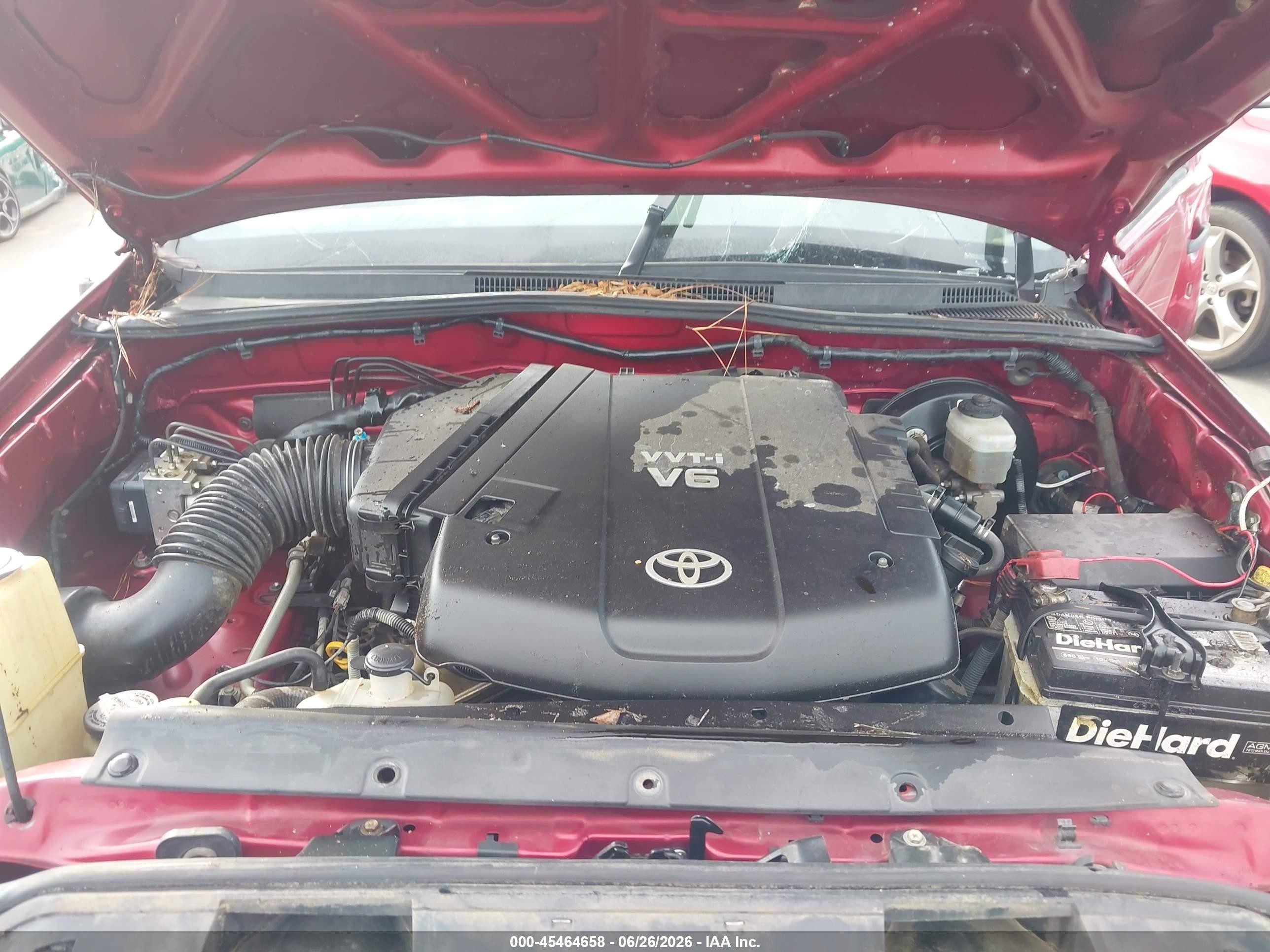 2008 Toyota Tacoma Base V6 Red vin: 3TMLU42N78M015492