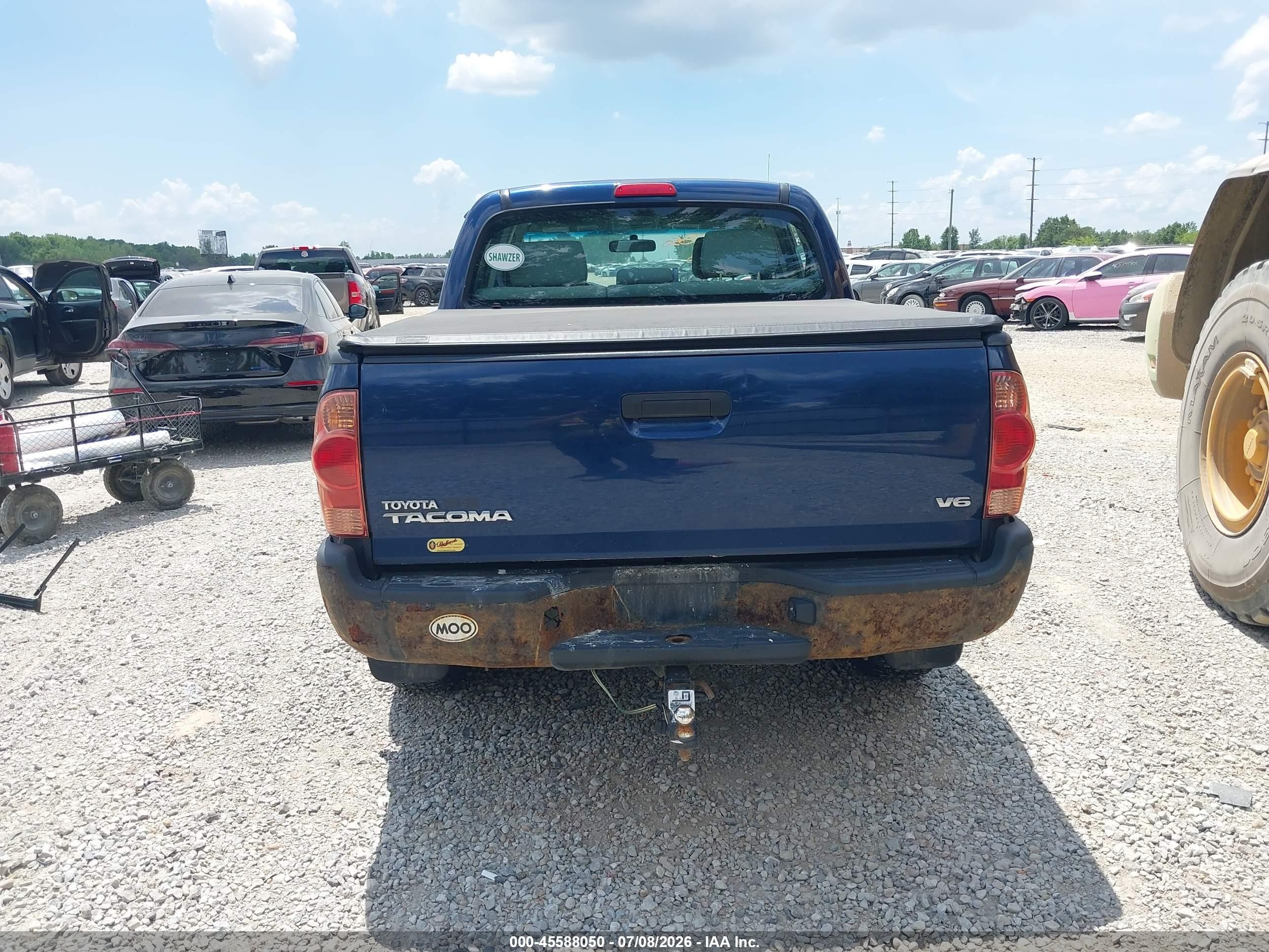 2008 Toyota Tacoma Base V6 Blue vin: 3TMLU42N88M020099