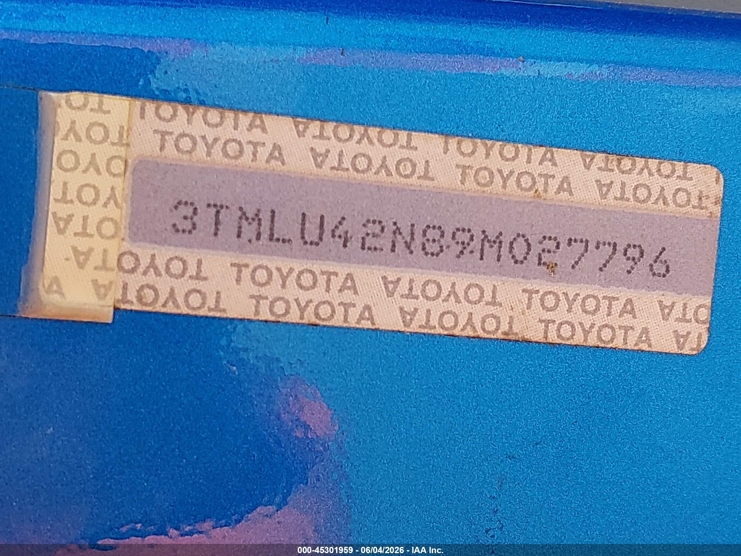 2009 Toyota Tacoma Base V6 Blue vin: 3TMLU42N89M027796