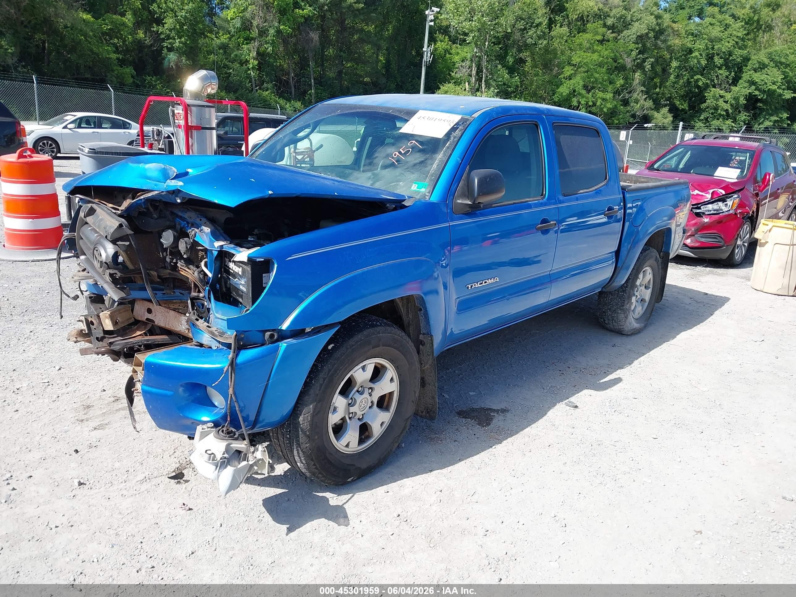 2009 Toyota Tacoma Base V6 Blue vin: 3TMLU42N89M027796