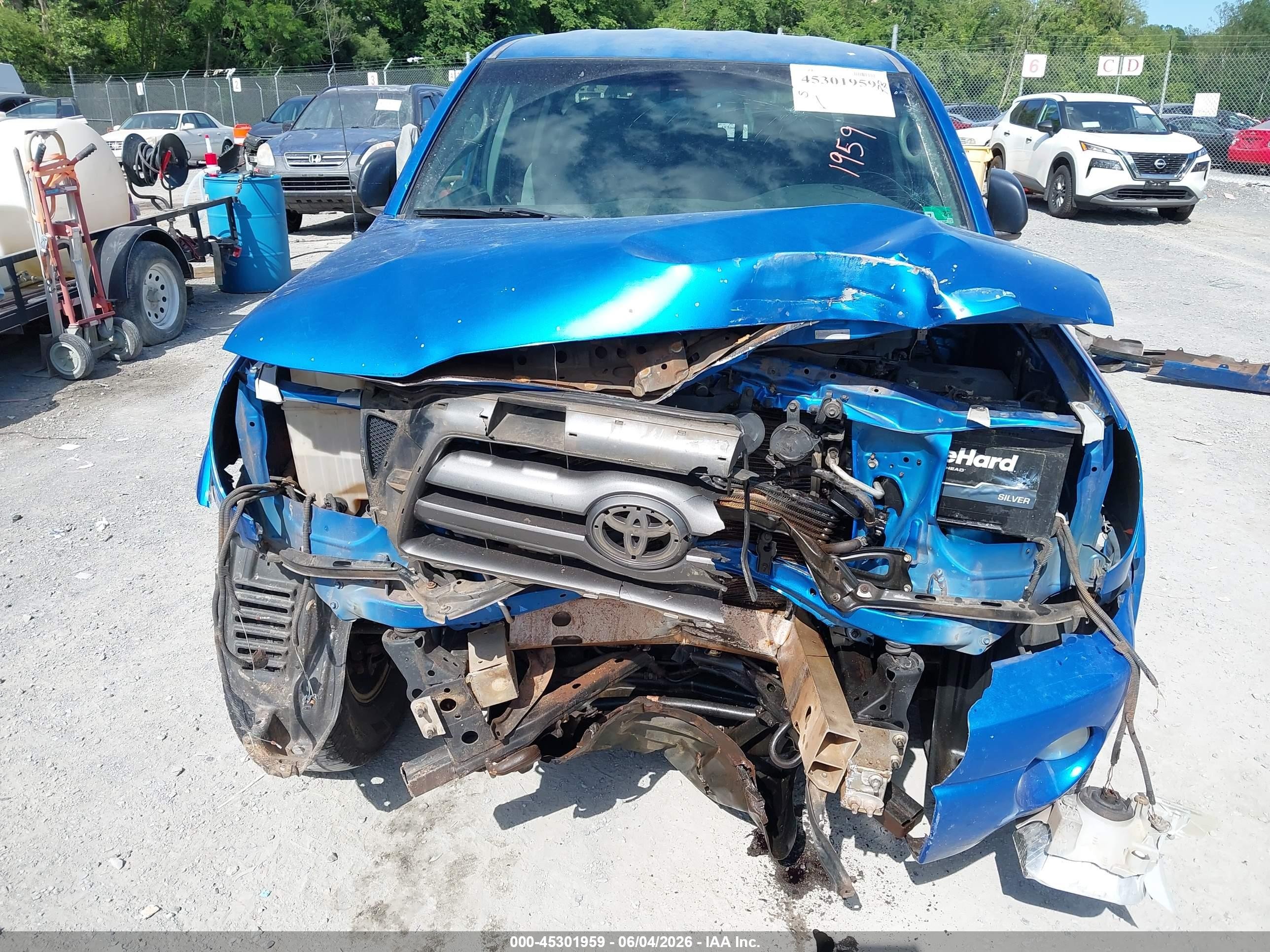 2009 Toyota Tacoma Base V6 Blue vin: 3TMLU42N89M027796