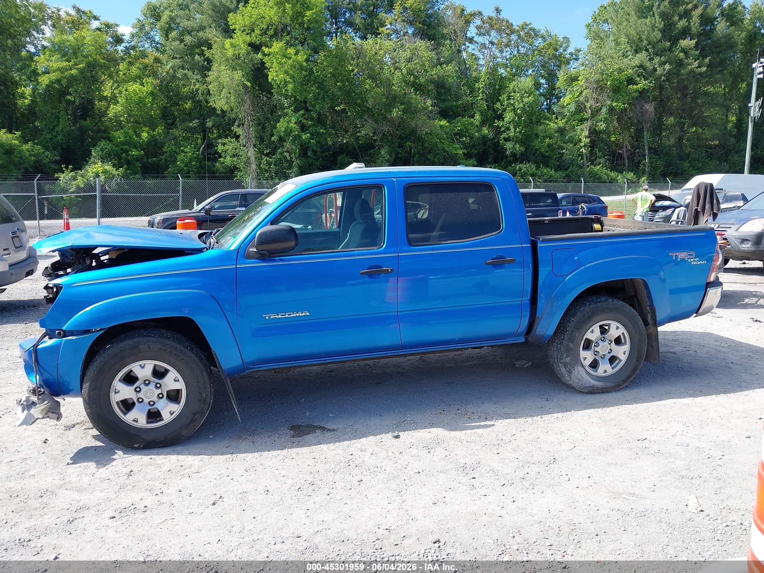 2009 Toyota Tacoma Base V6 Blue vin: 3TMLU42N89M027796