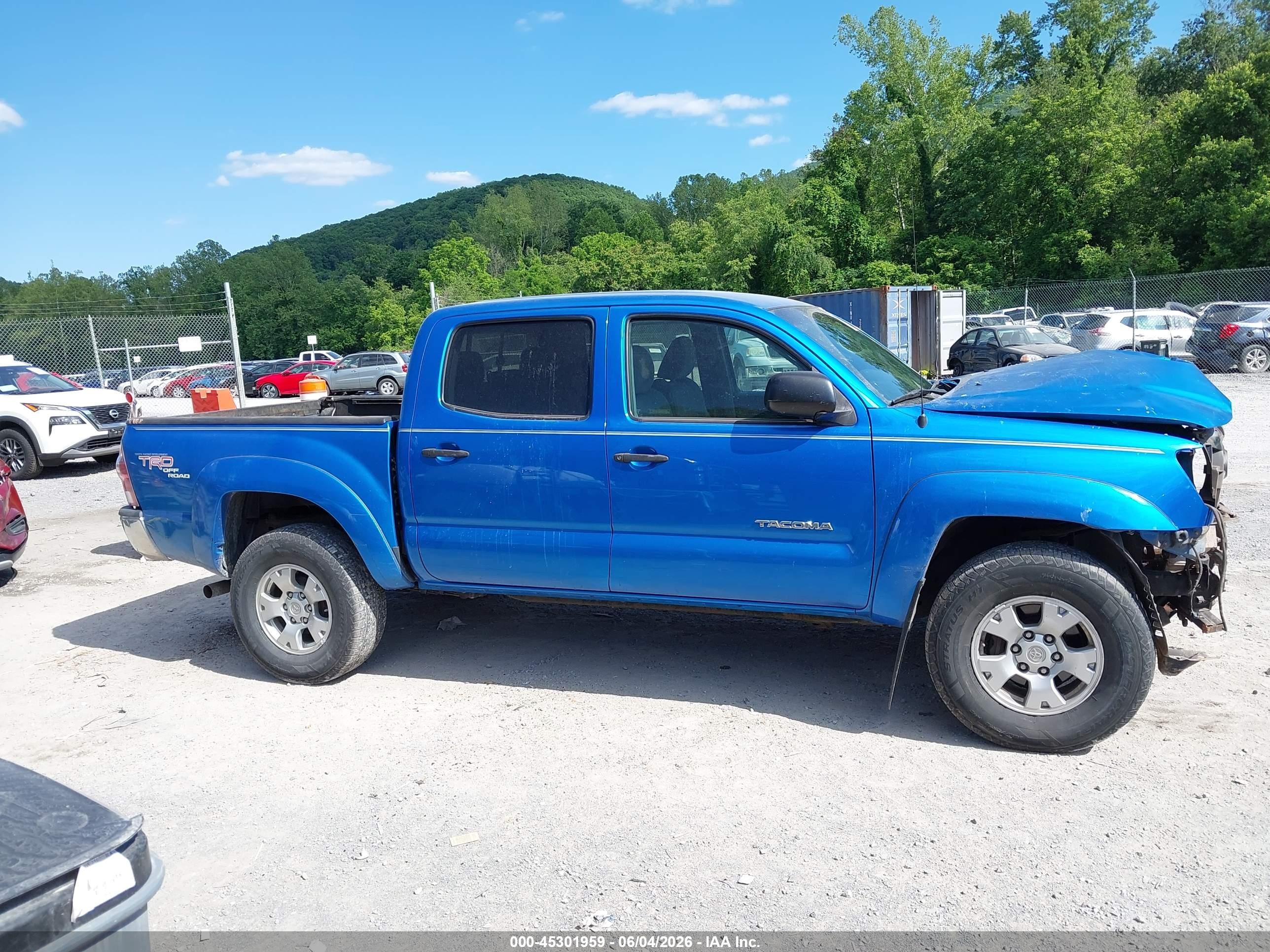 2009 Toyota Tacoma Base V6 Blue vin: 3TMLU42N89M027796
