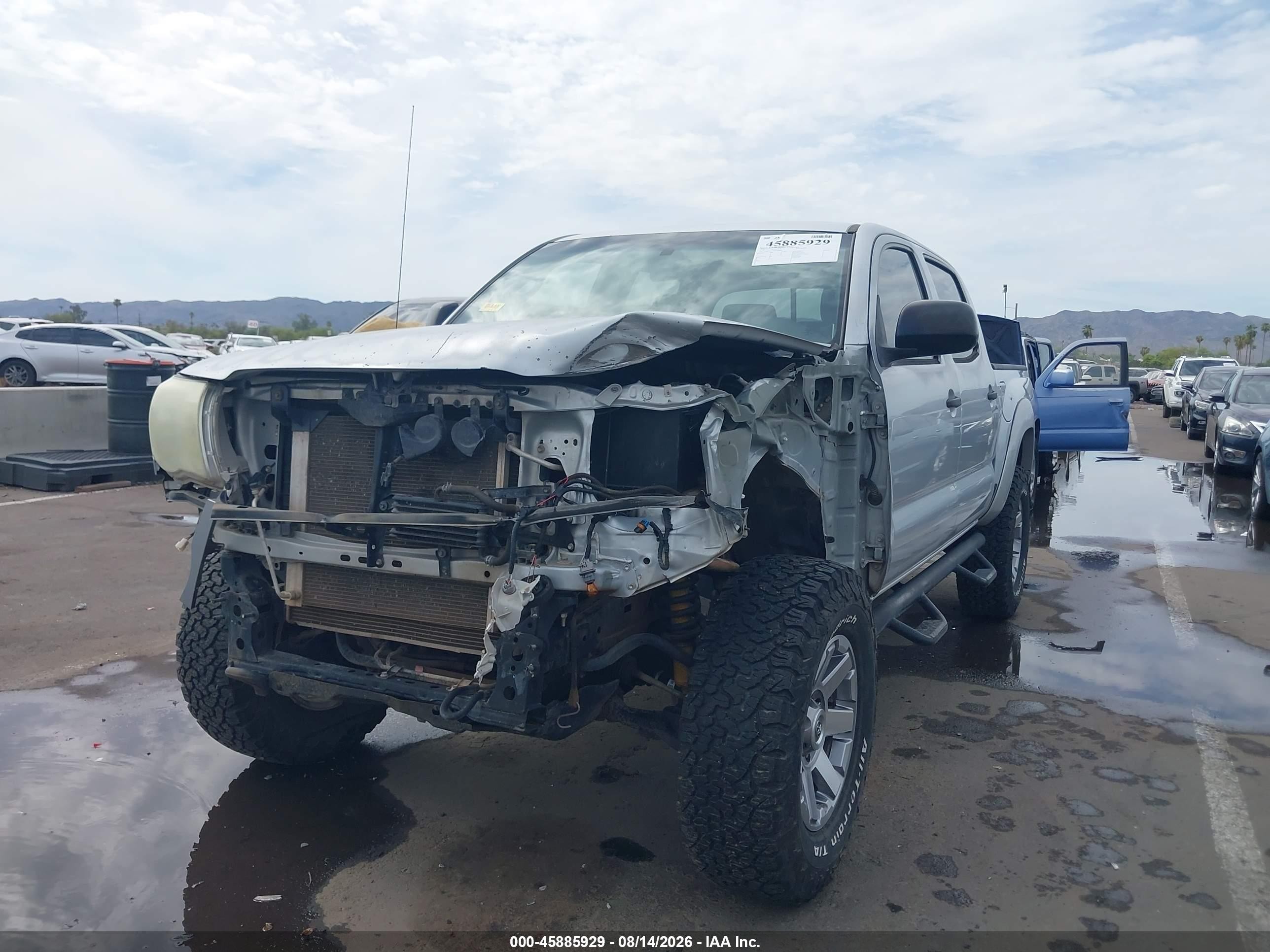 2008 Toyota Tacoma Base V6 Silver vin: 3TMLU42N98M018605