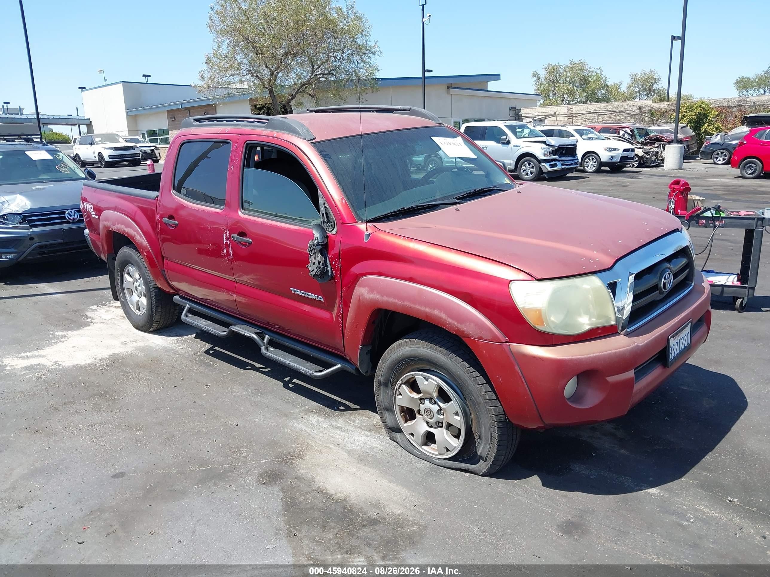 2008 Toyota Tacoma Base V6 Красный vin: 3TMLU42N98M018698