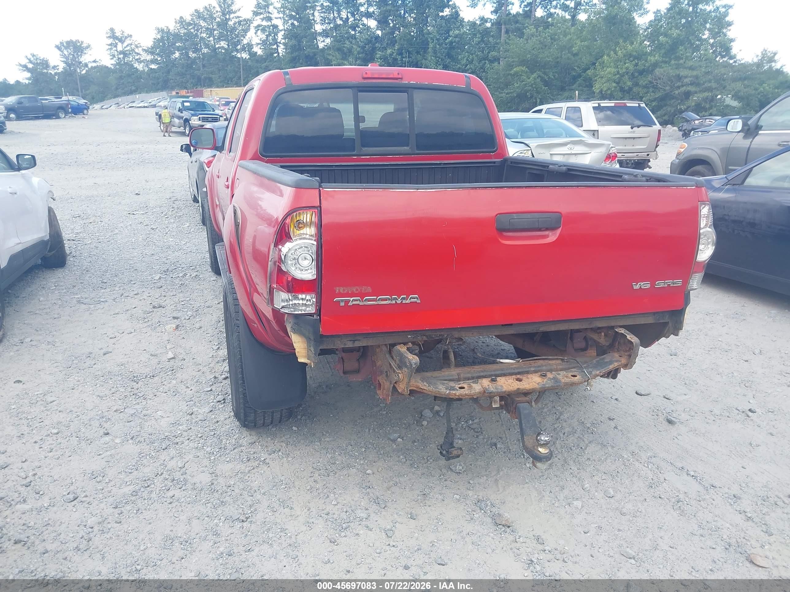2009 Toyota Tacoma Base V6 Красный vin: 3TMLU42N99M028469