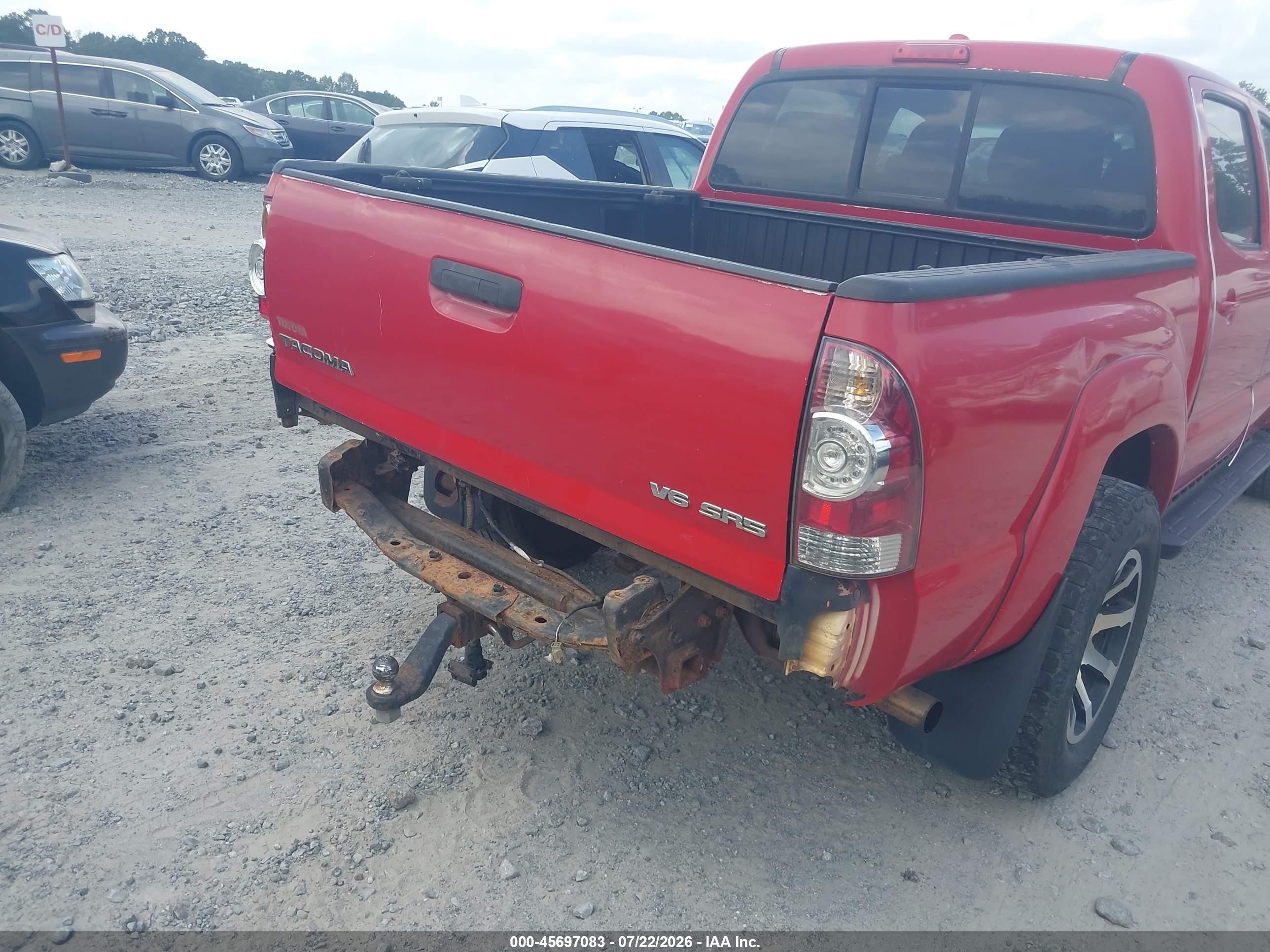 2009 Toyota Tacoma Base V6 Красный vin: 3TMLU42N99M028469