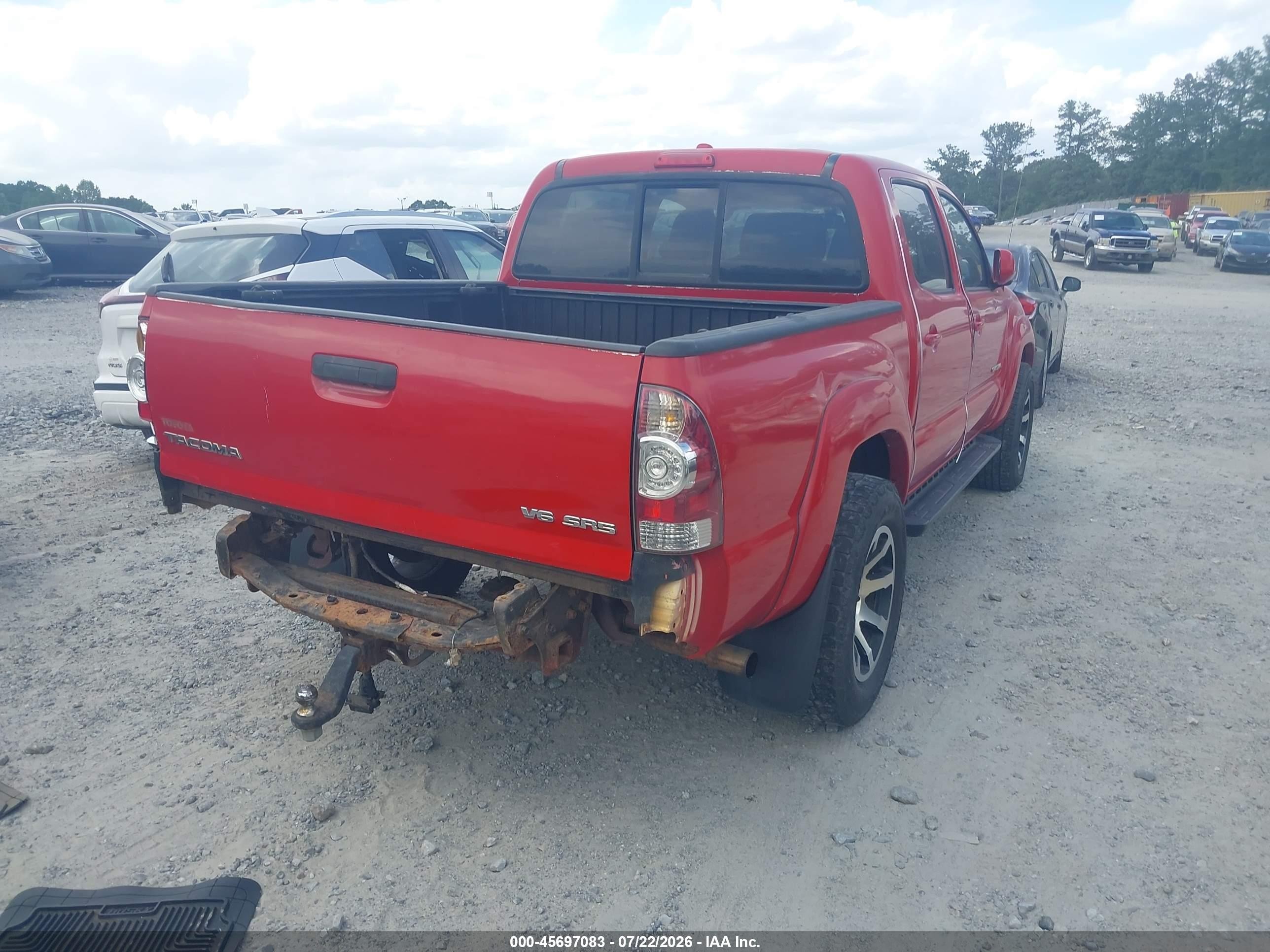2009 Toyota Tacoma Base V6 Красный vin: 3TMLU42N99M028469