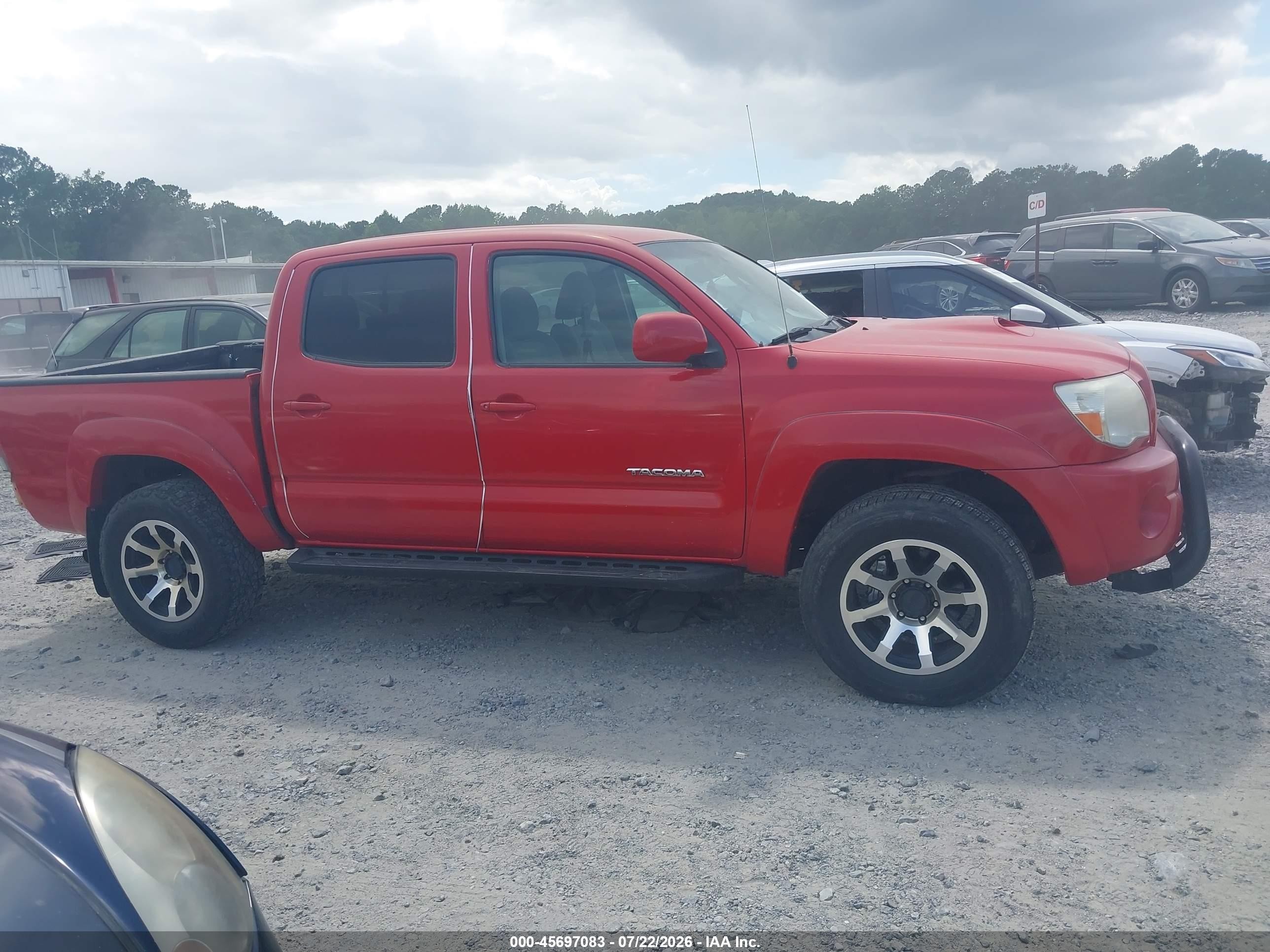 2009 Toyota Tacoma Base V6 Красный vin: 3TMLU42N99M028469