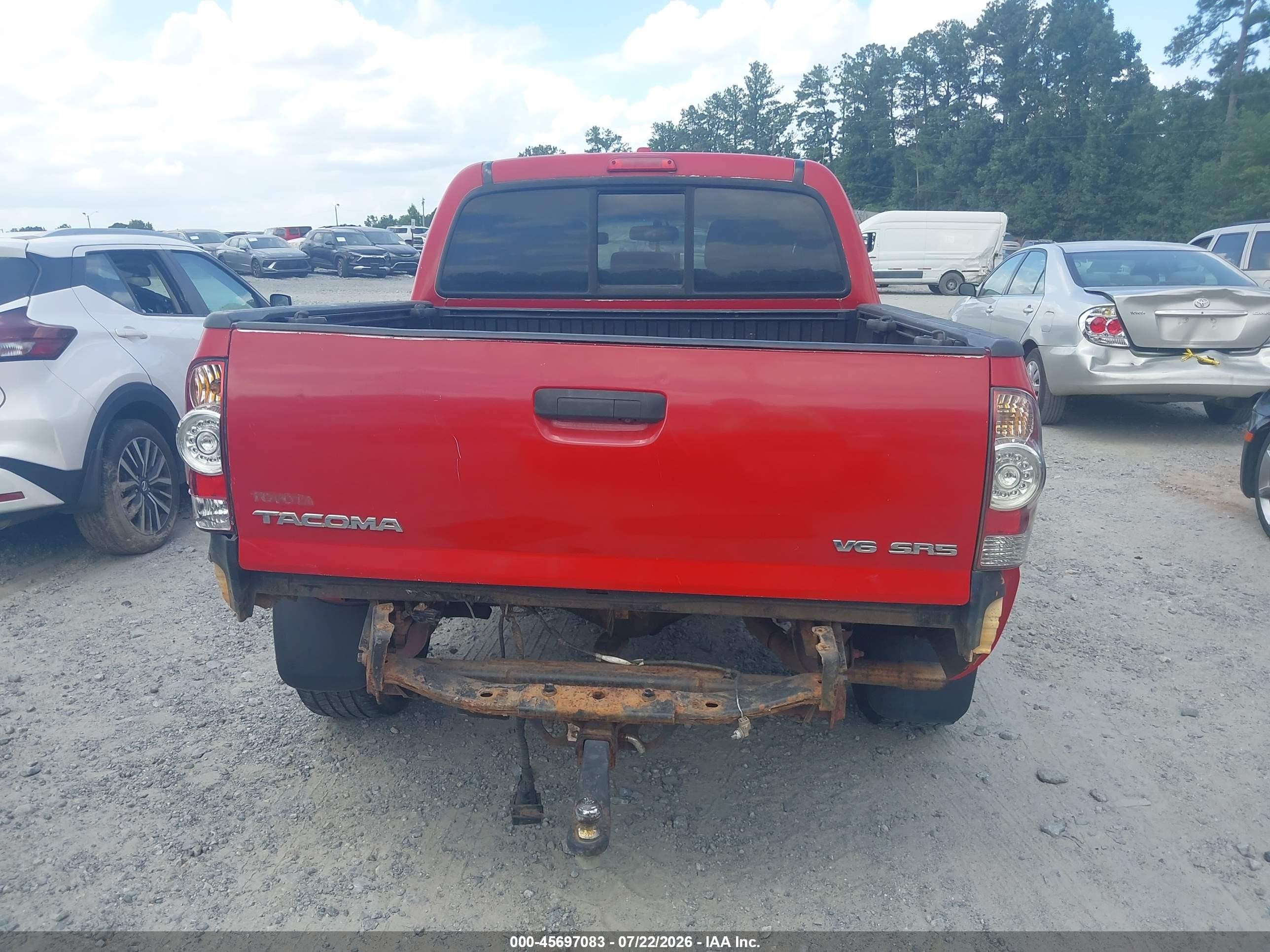 2009 Toyota Tacoma Base V6 Красный vin: 3TMLU42N99M028469