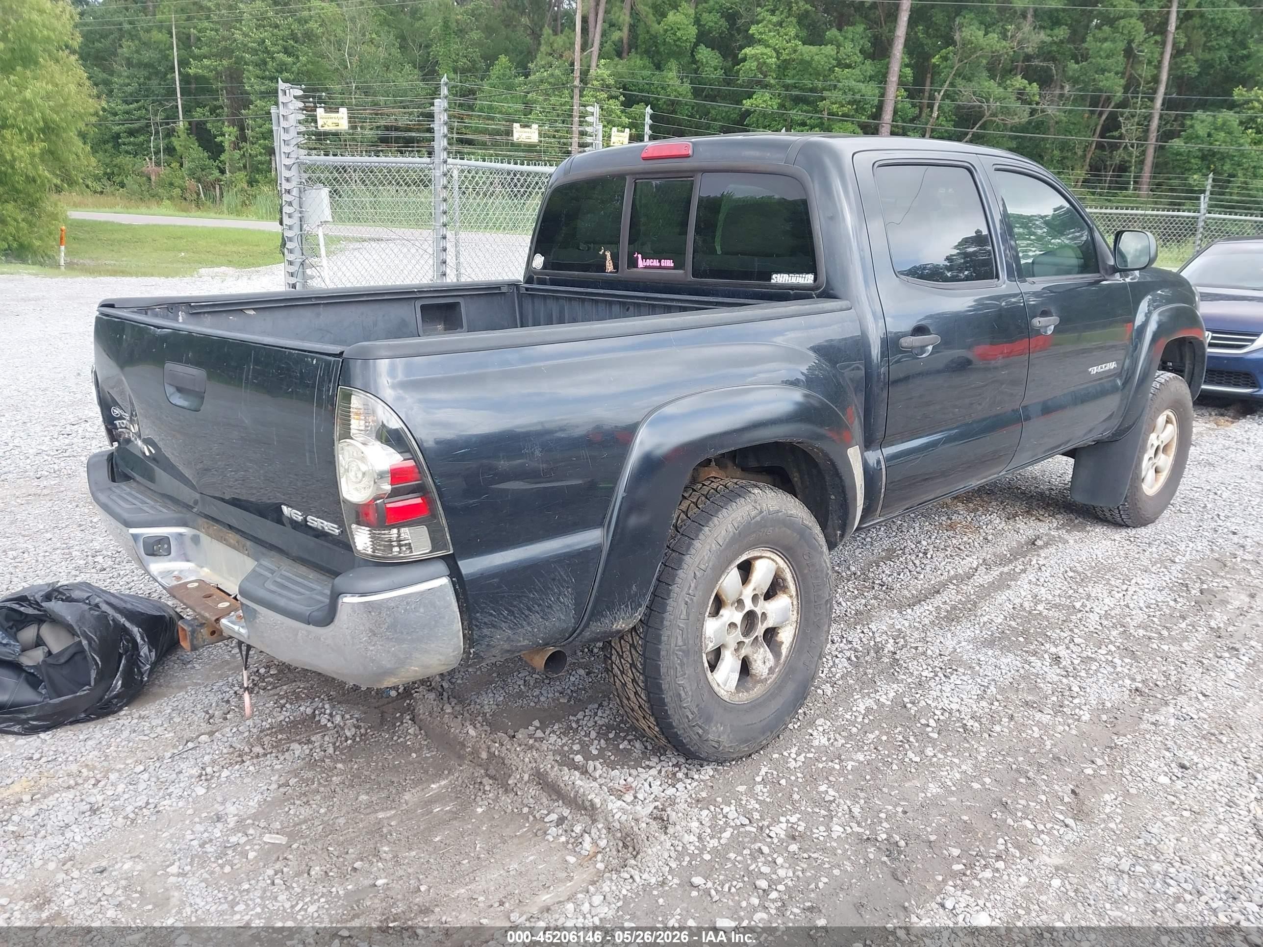 2008 Toyota Tacoma Base V6 Black vin: 3TMLU42NX8M014207