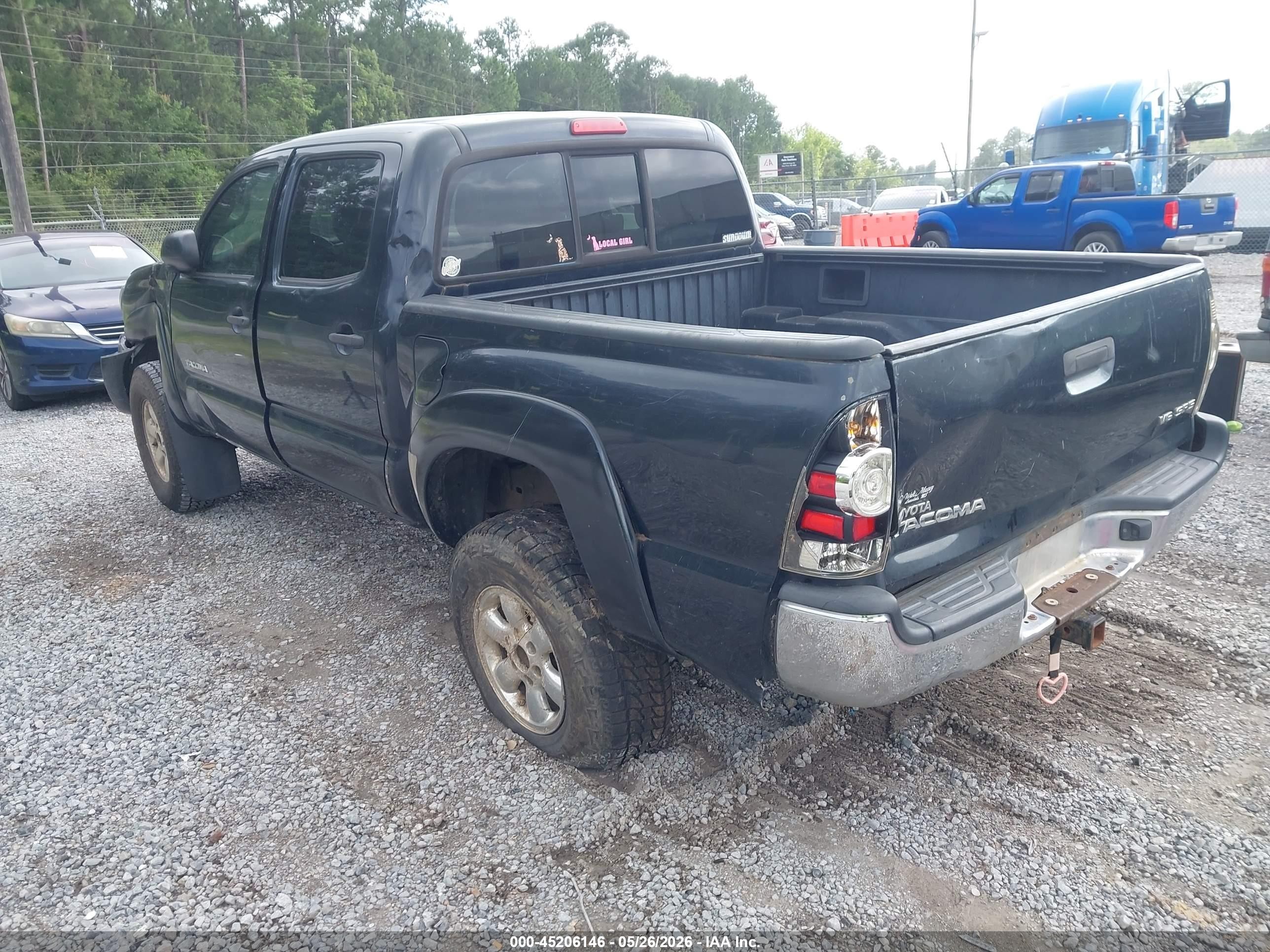 2008 Toyota Tacoma Base V6 Black vin: 3TMLU42NX8M014207
