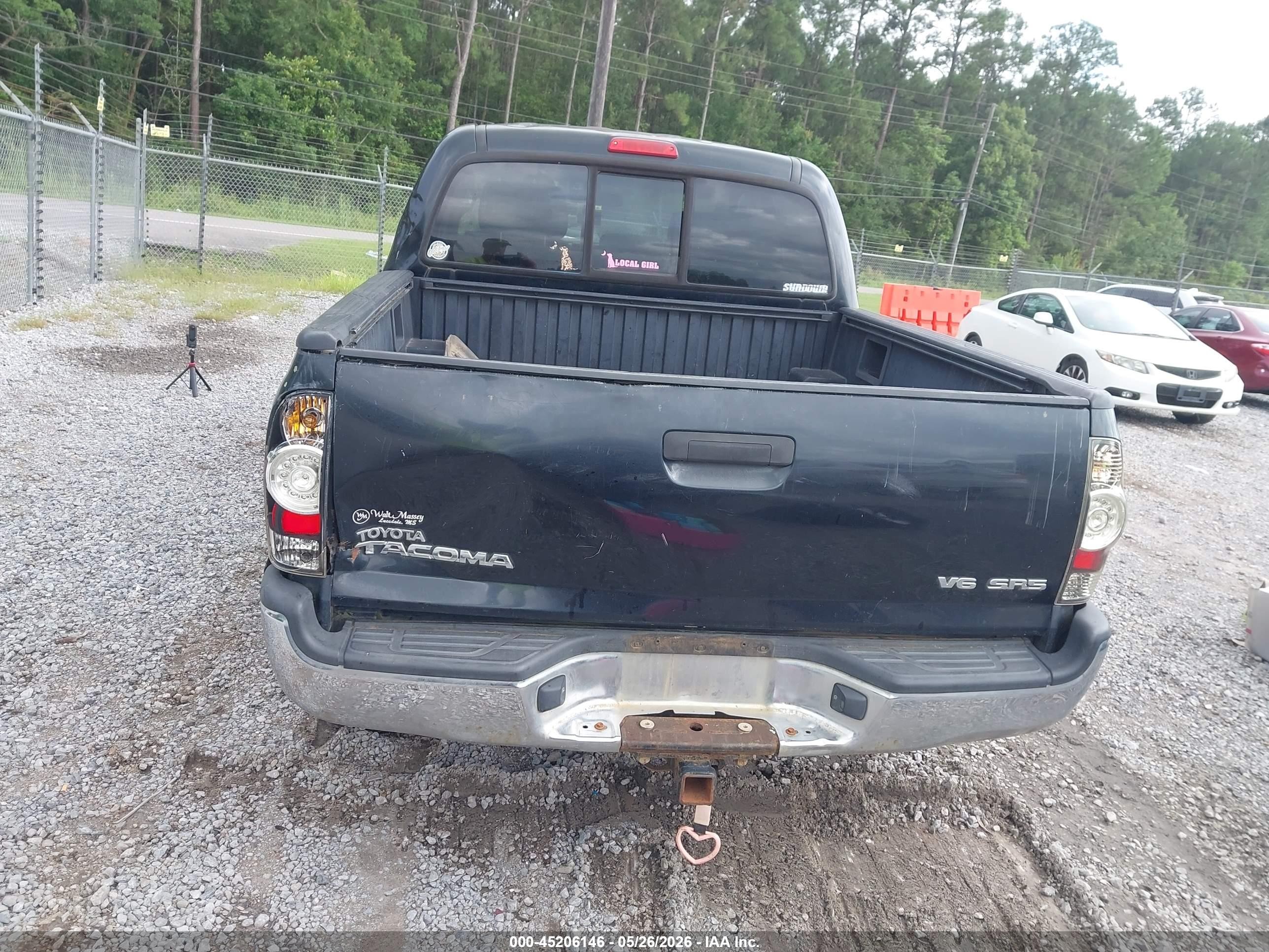 2008 Toyota Tacoma Base V6 Black vin: 3TMLU42NX8M014207