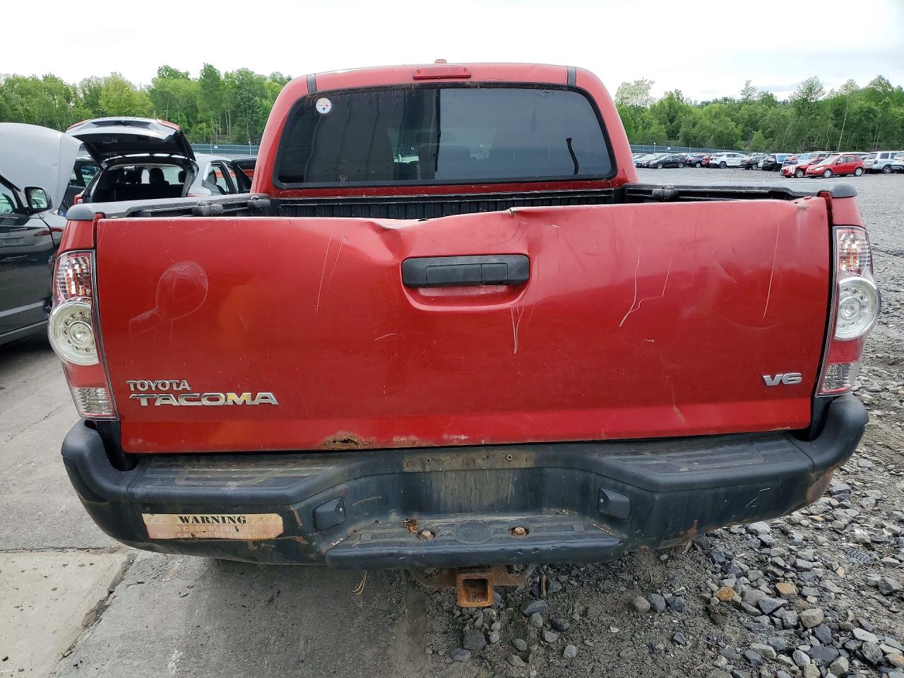 2009 Toyota Tacoma Double Cab Red vin: 3TMLU42NX9M033020