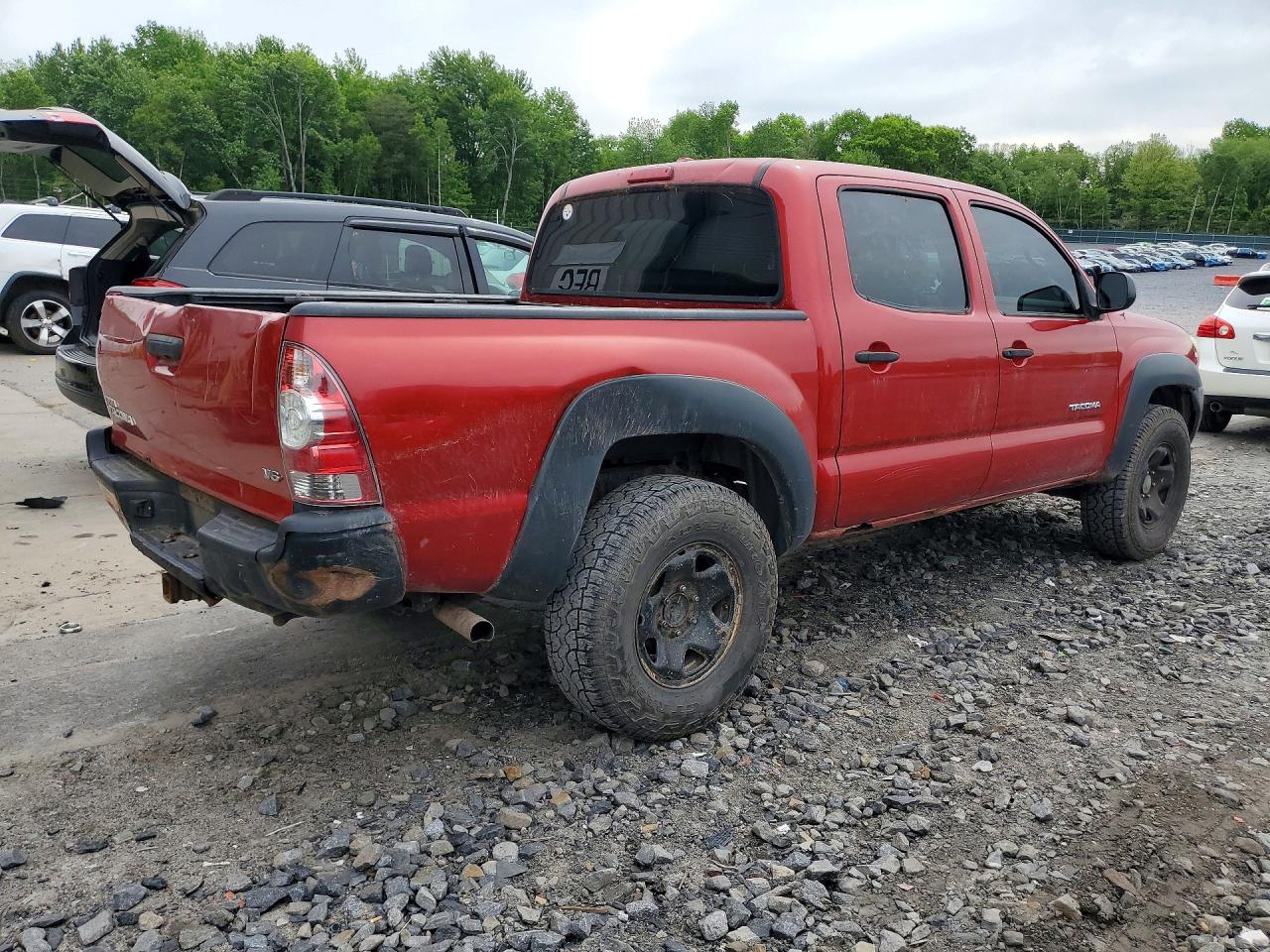 2009 Toyota Tacoma Double Cab Red vin: 3TMLU42NX9M033020