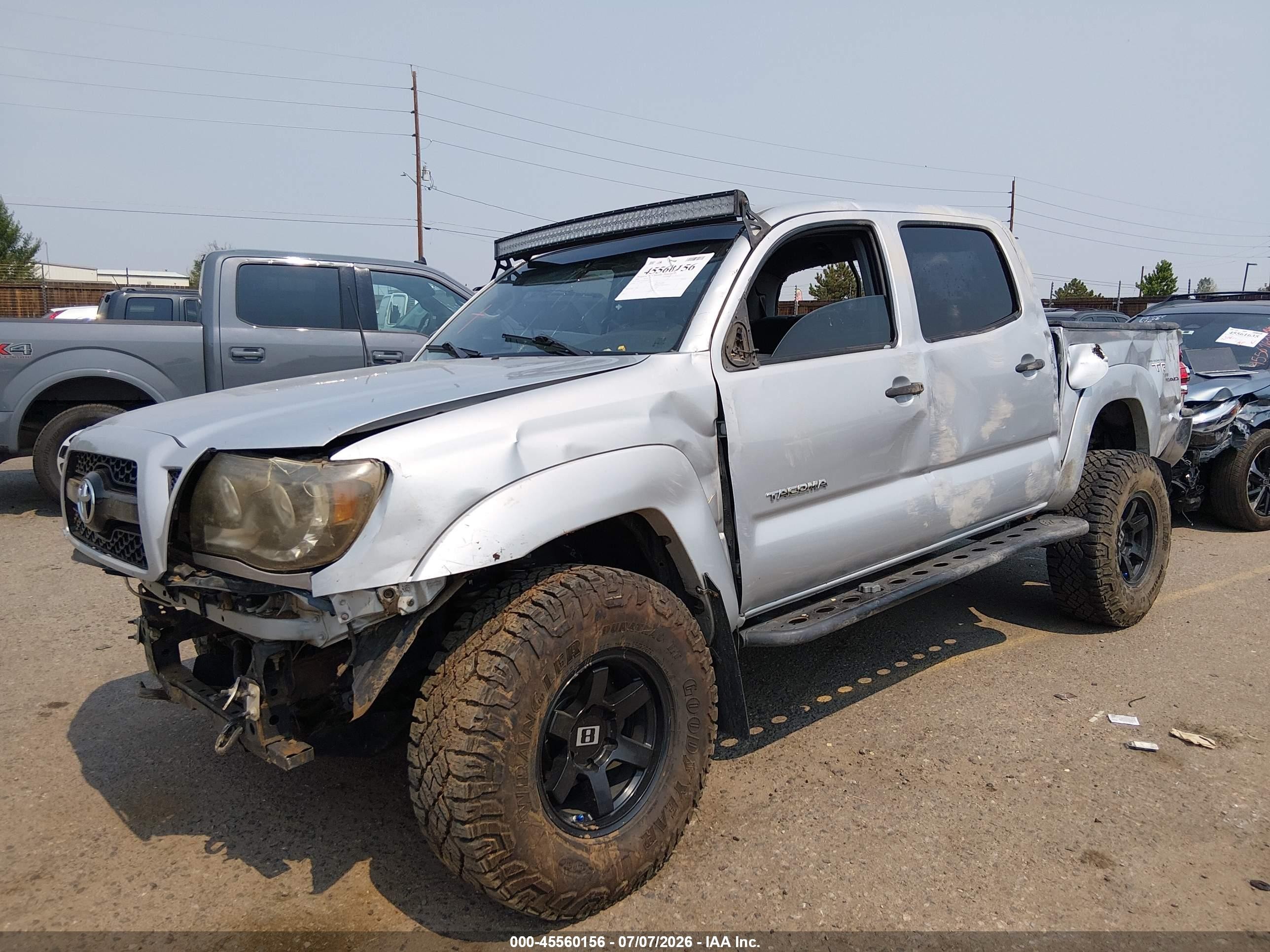 2010 Toyota Tacoma Base V6 Silver vin: 3TMLU4EN0AM038128