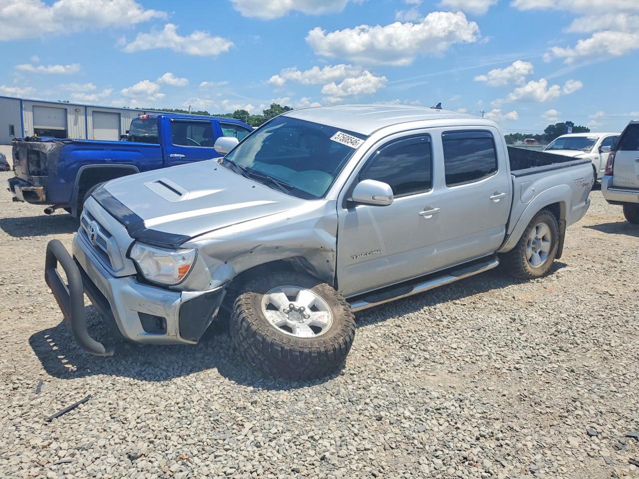 2012 Toyota Tacoma Double Cab Серебряный vin: 3TMLU4EN0CM084576