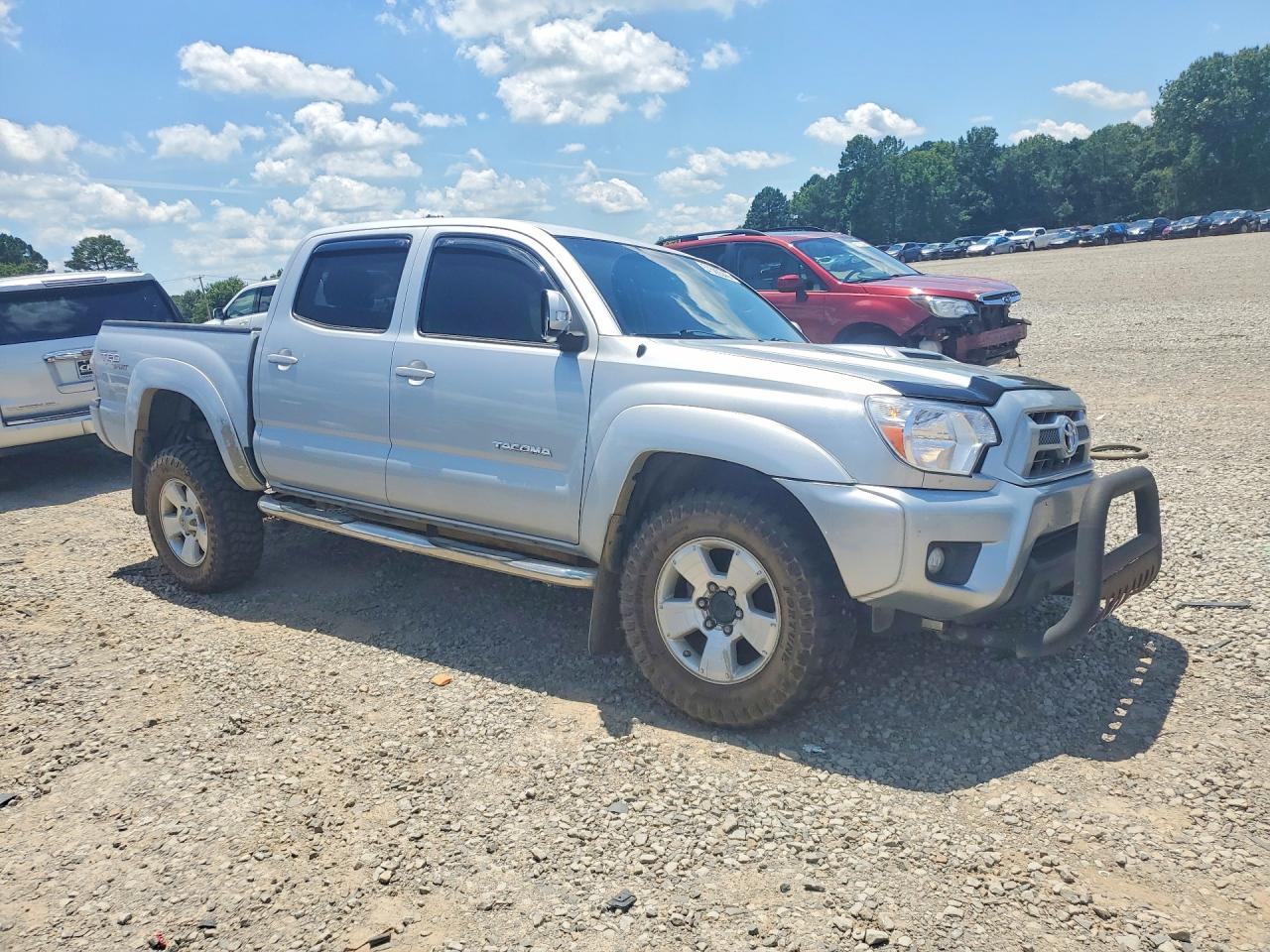 2012 Toyota Tacoma Double Cab Серебряный vin: 3TMLU4EN0CM084576