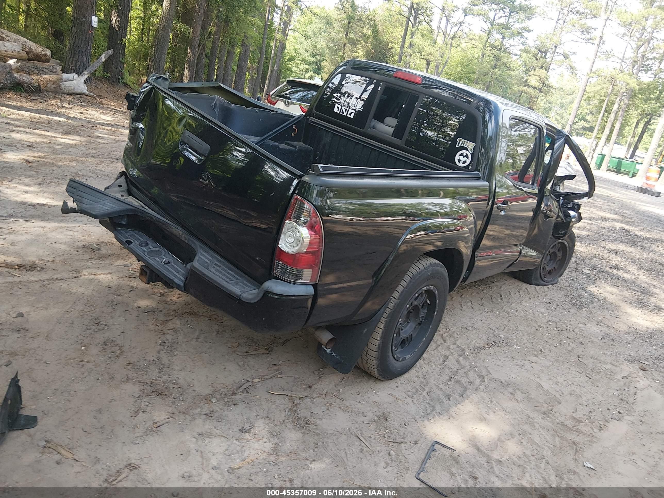 2013 Toyota Tacoma Base V6 Black vin: 3TMLU4EN0DM109638