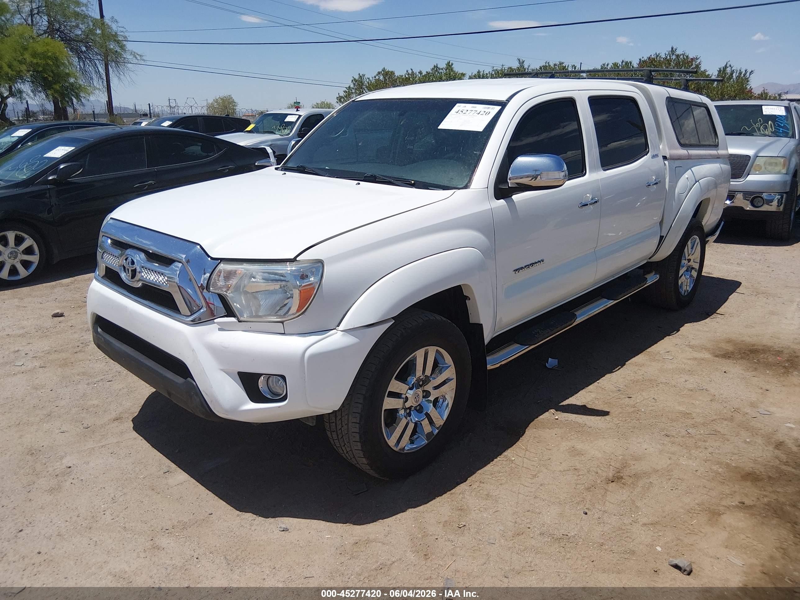2014 Toyota Tacoma Base V6 White vin: 3TMLU4EN0EM163295
