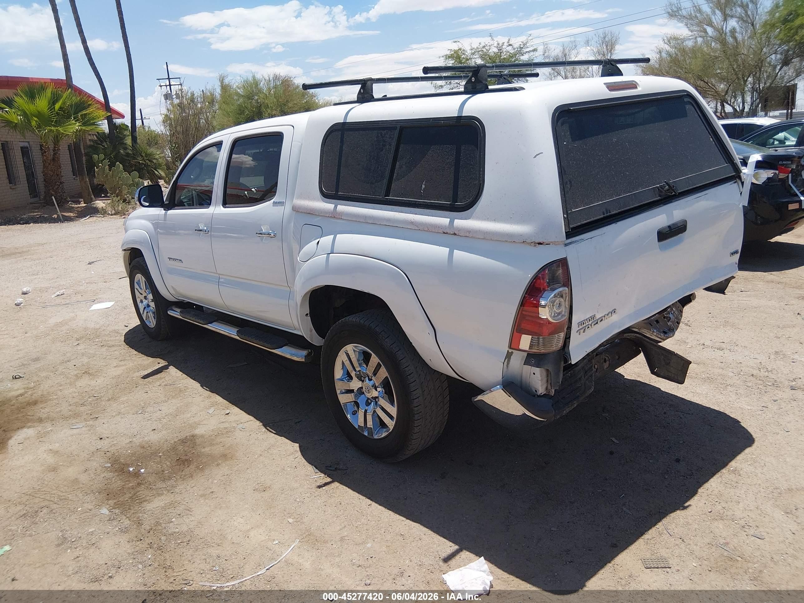 2014 Toyota Tacoma Base V6 White vin: 3TMLU4EN0EM163295
