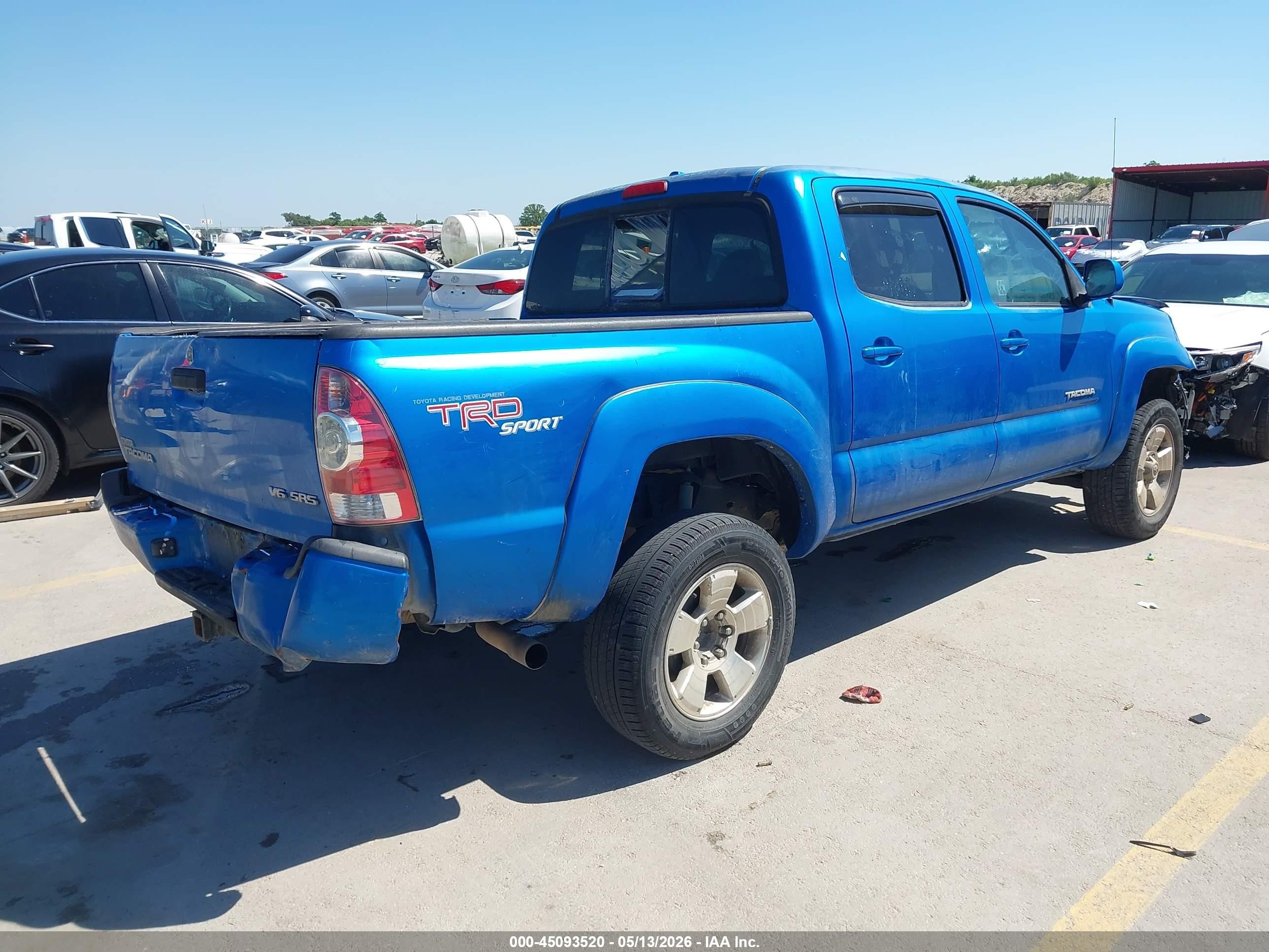 2010 Toyota Tacoma Base V6 Blue vin: 3TMLU4EN1AM054435