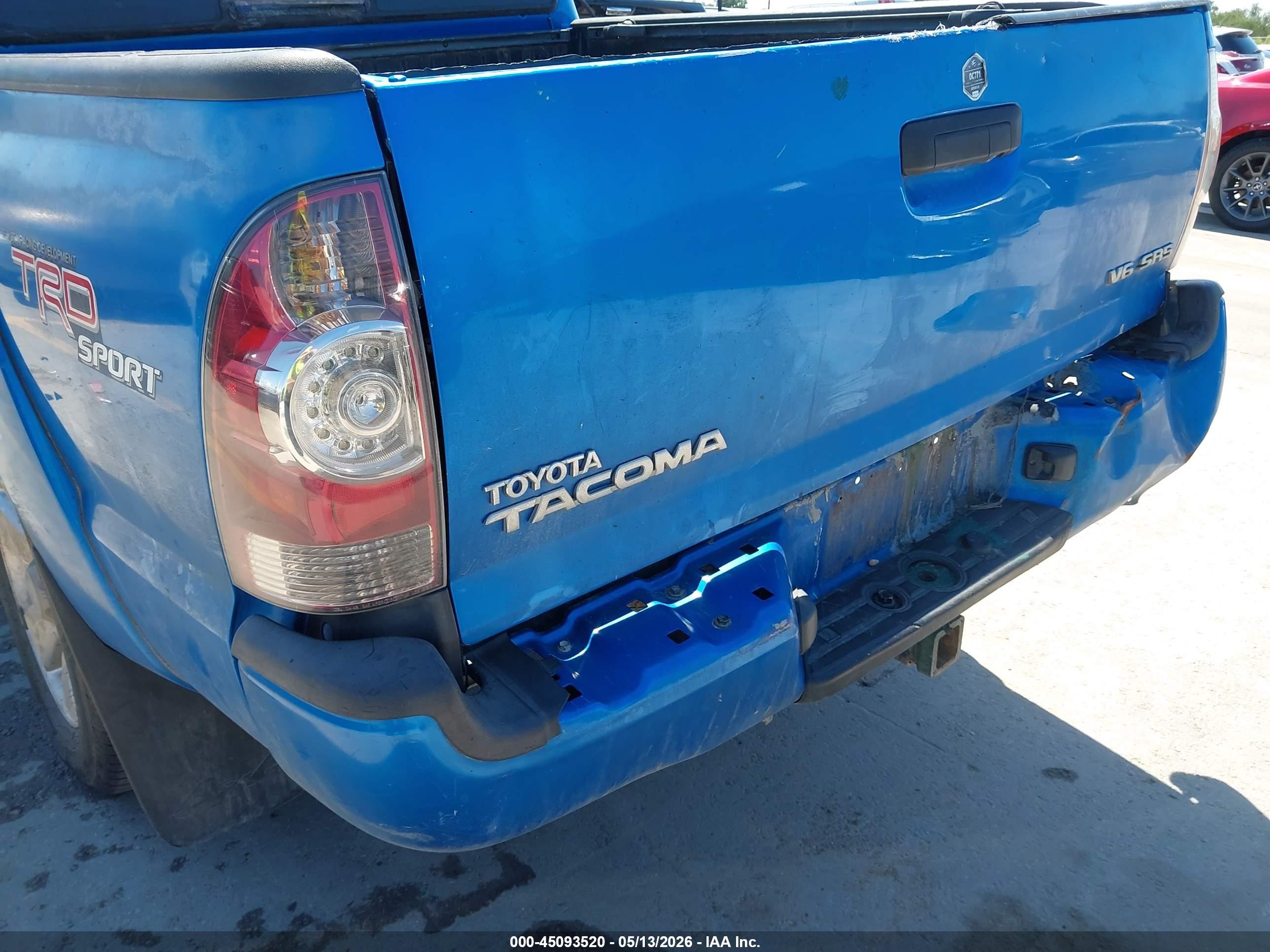 2010 Toyota Tacoma Base V6 Blue vin: 3TMLU4EN1AM054435