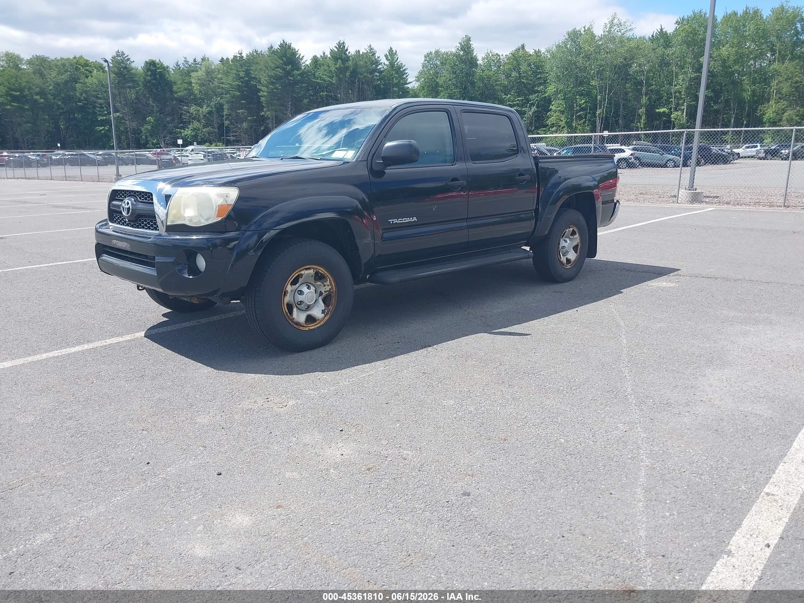 2011 Toyota Tacoma Base V6 Black vin: 3TMLU4EN1BM066232