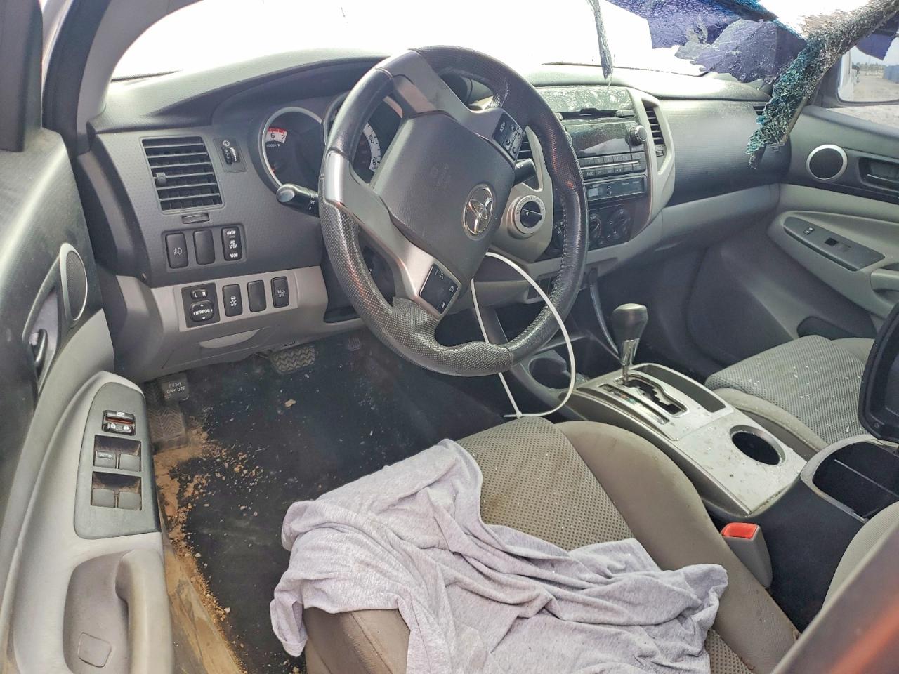 2012 Toyota Tacoma Double Cab Серебряный vin: 3TMLU4EN1CM082254