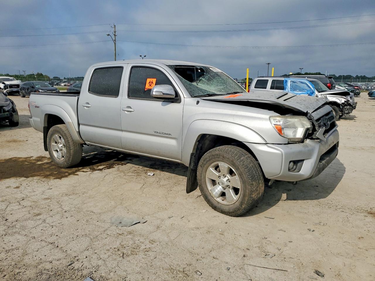 2012 Toyota Tacoma Double Cab Серебряный vin: 3TMLU4EN1CM082254