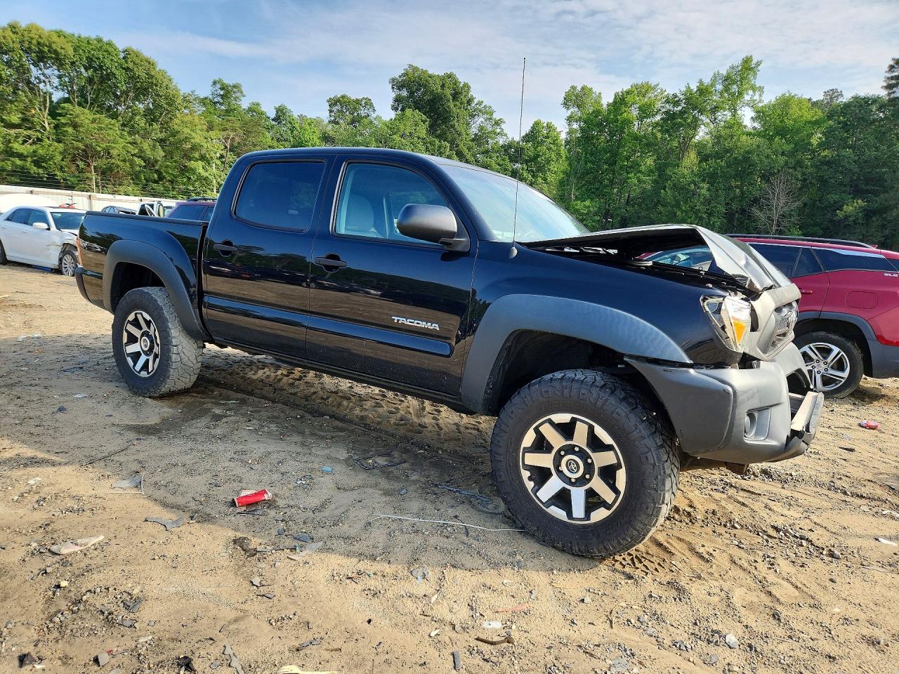 2012 Toyota Tacoma Double Cab Black vin: 3TMLU4EN1CM093593
